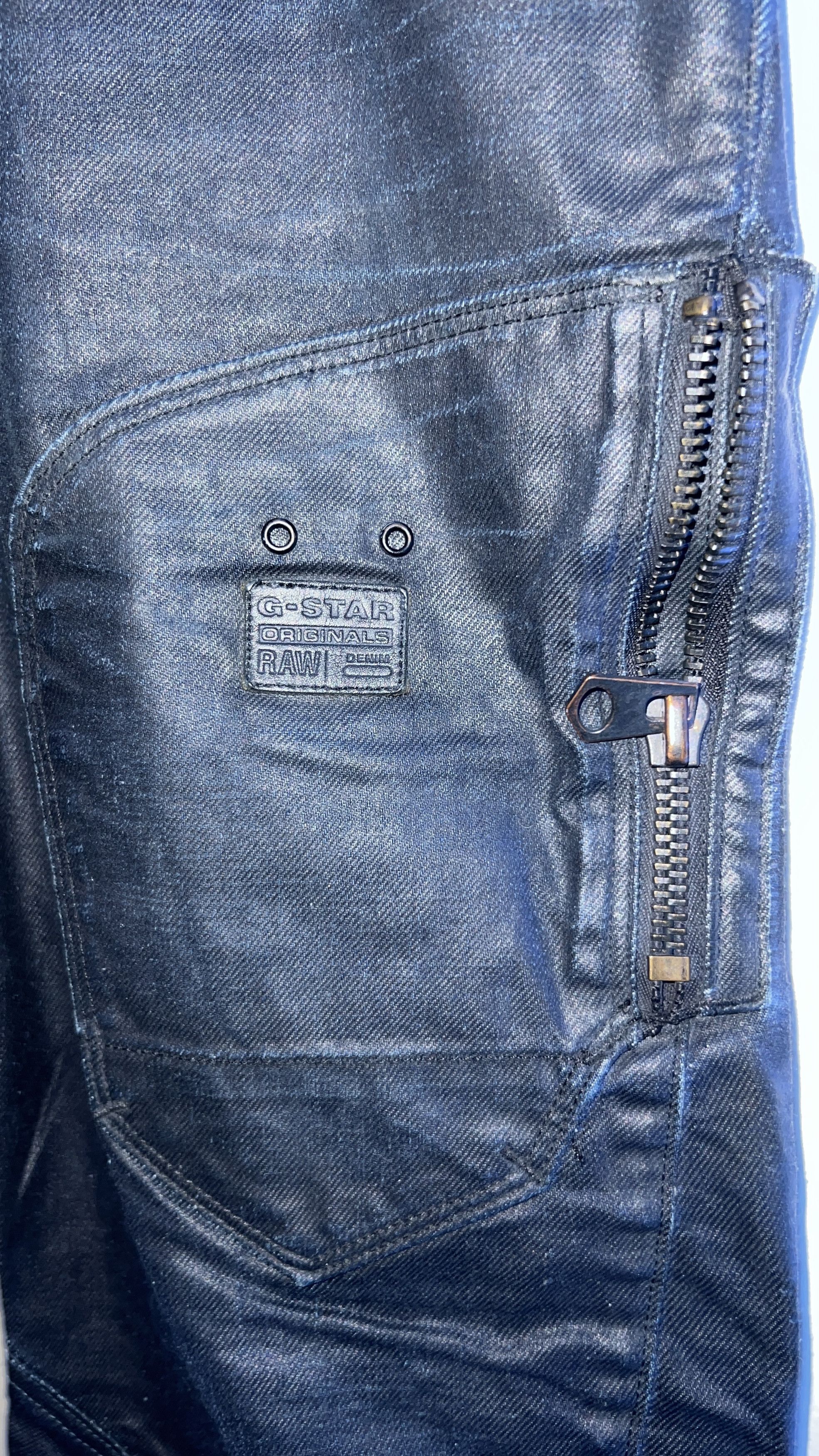 G-Star VINTAGE G STAR RAW WAXED JEANS Size US 32 / EU 48 - 6 Thumbnail