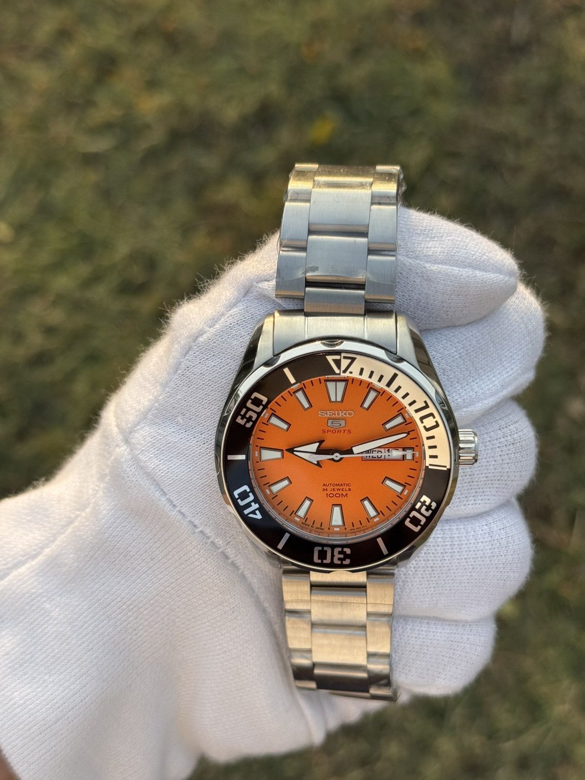 Seiko Seiko 5 Sports – black Diver Bezel– Automatic men watch Size 38 - 5 Thumbnail