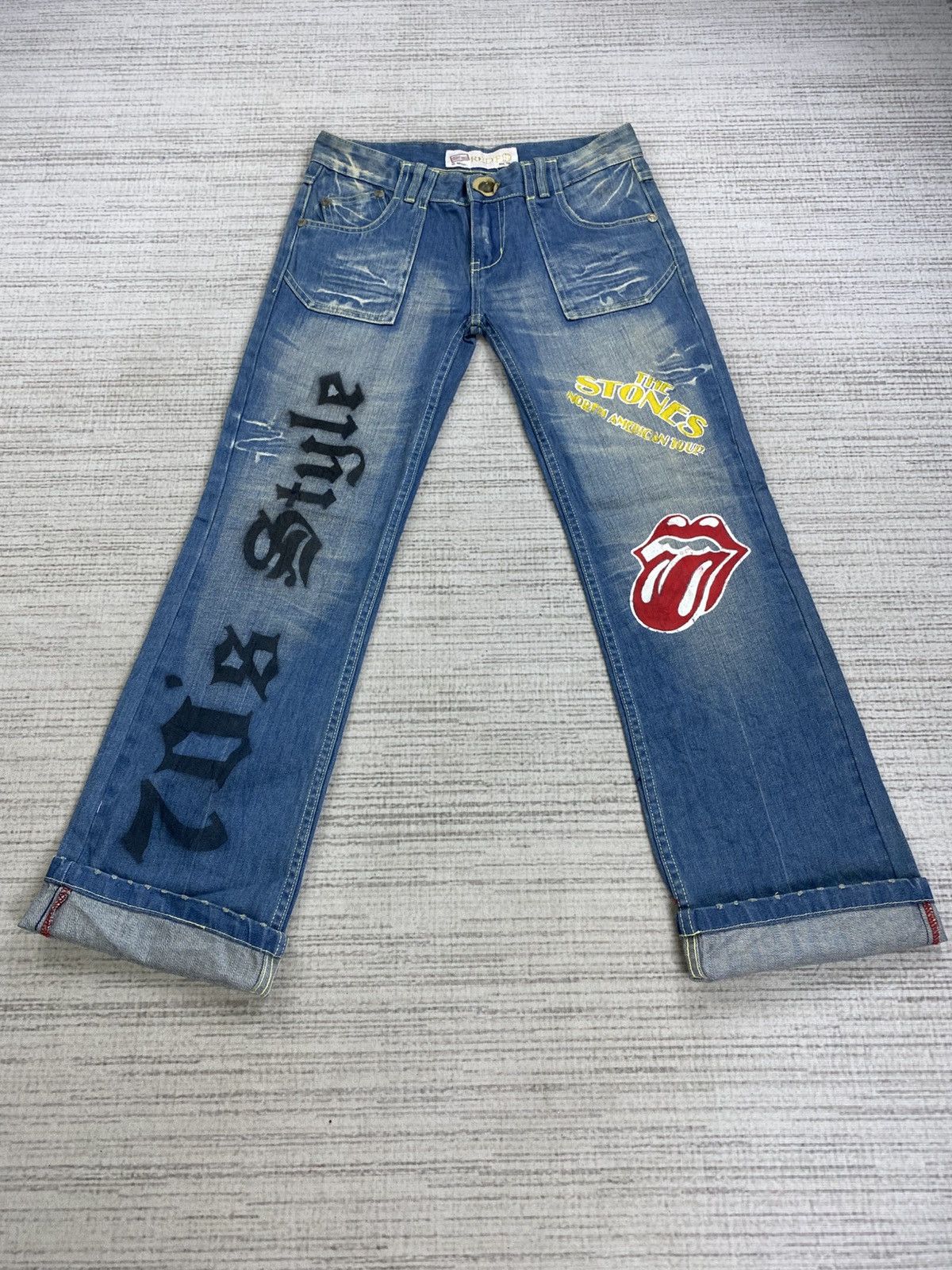 If Six Was Nine Vintage Red Pepper 70s Style Rolling Stone Custom Flare Pant Size US 30 / EU 46 - 5 Thumbnail
