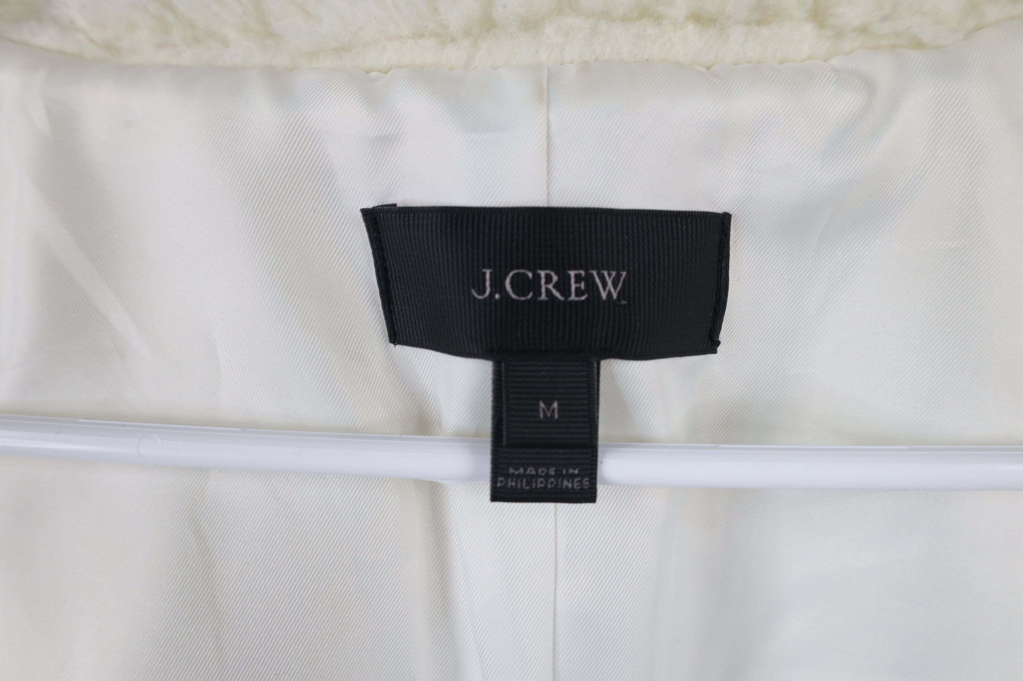 J.Crew × Vintage J Crew Plush Deep Pile Fleece Excursion Vest Jacket Cream Size M / US 6-8 / IT 42-44 - 6 Thumbnail
