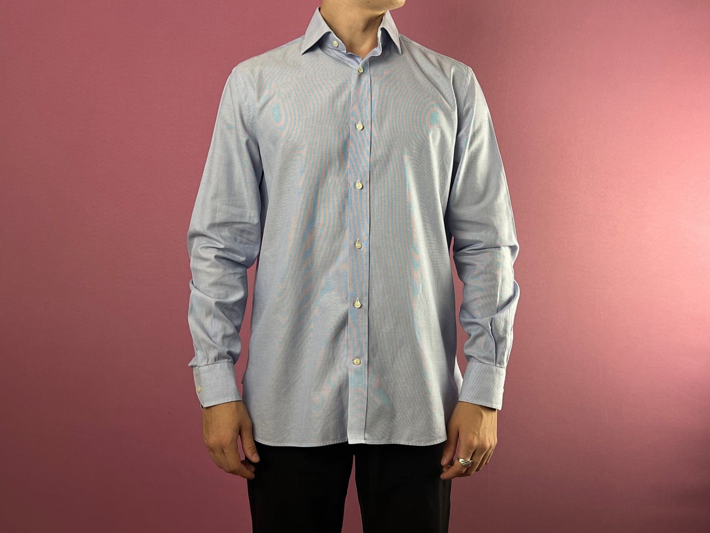 Boggi × Vintage Boggi Milano Vintage Men's Tailored Dress Shirt - M Size US M / EU 48-50 / 2 - 3 Thumbnail