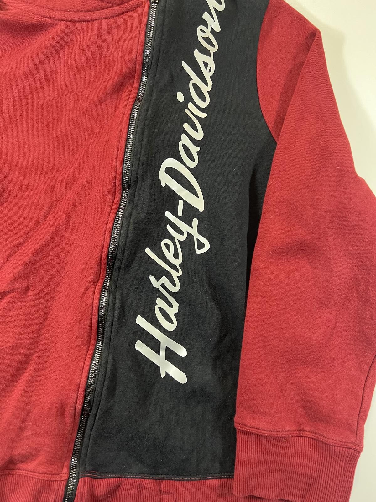Harley Davidson Harley-Davidson Red and Black Zip-Up Sweatshirt women’s XL Size XL / US 12-14 / IT 48-50 - 2 Thumbnail
