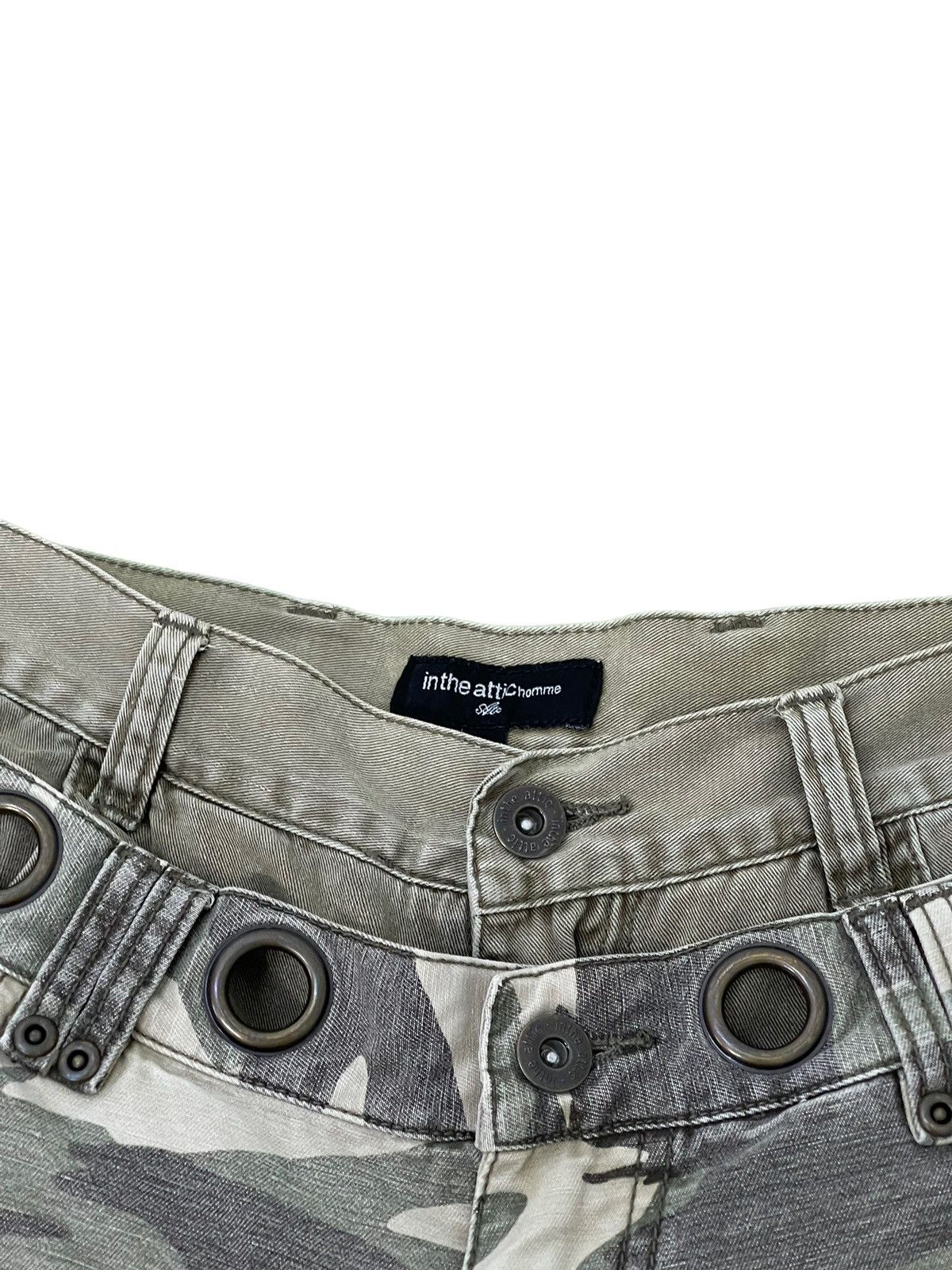 Japanese Brand Double Waist Cargo In The Attic Homme Camo Regular 7🟦9 Size US 31 - 10 Thumbnail