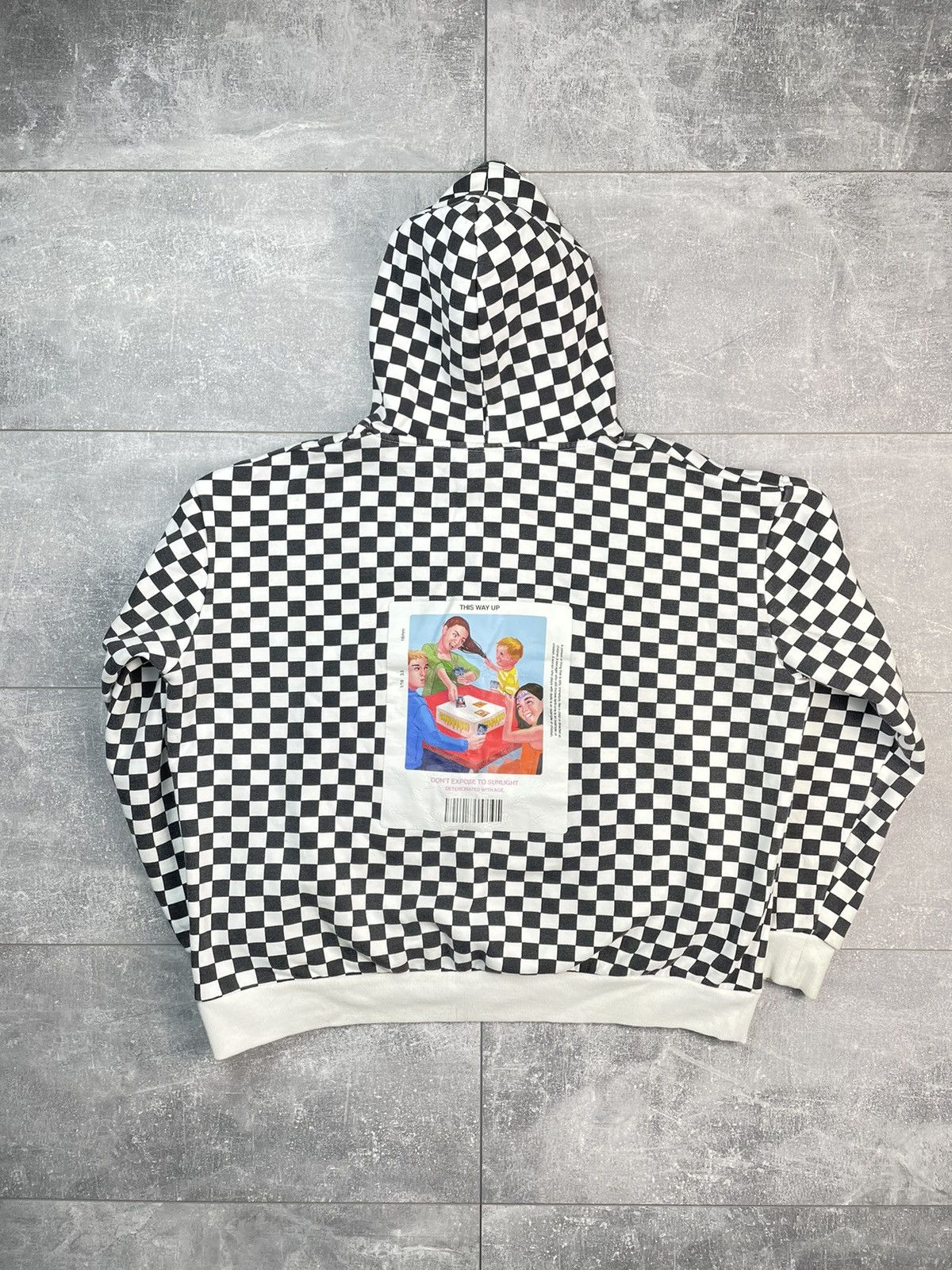 Vintage Childish Checkered Vintage Skate Hoodie Y2K Size US XL / EU 56 / 4 - 2 Thumbnail