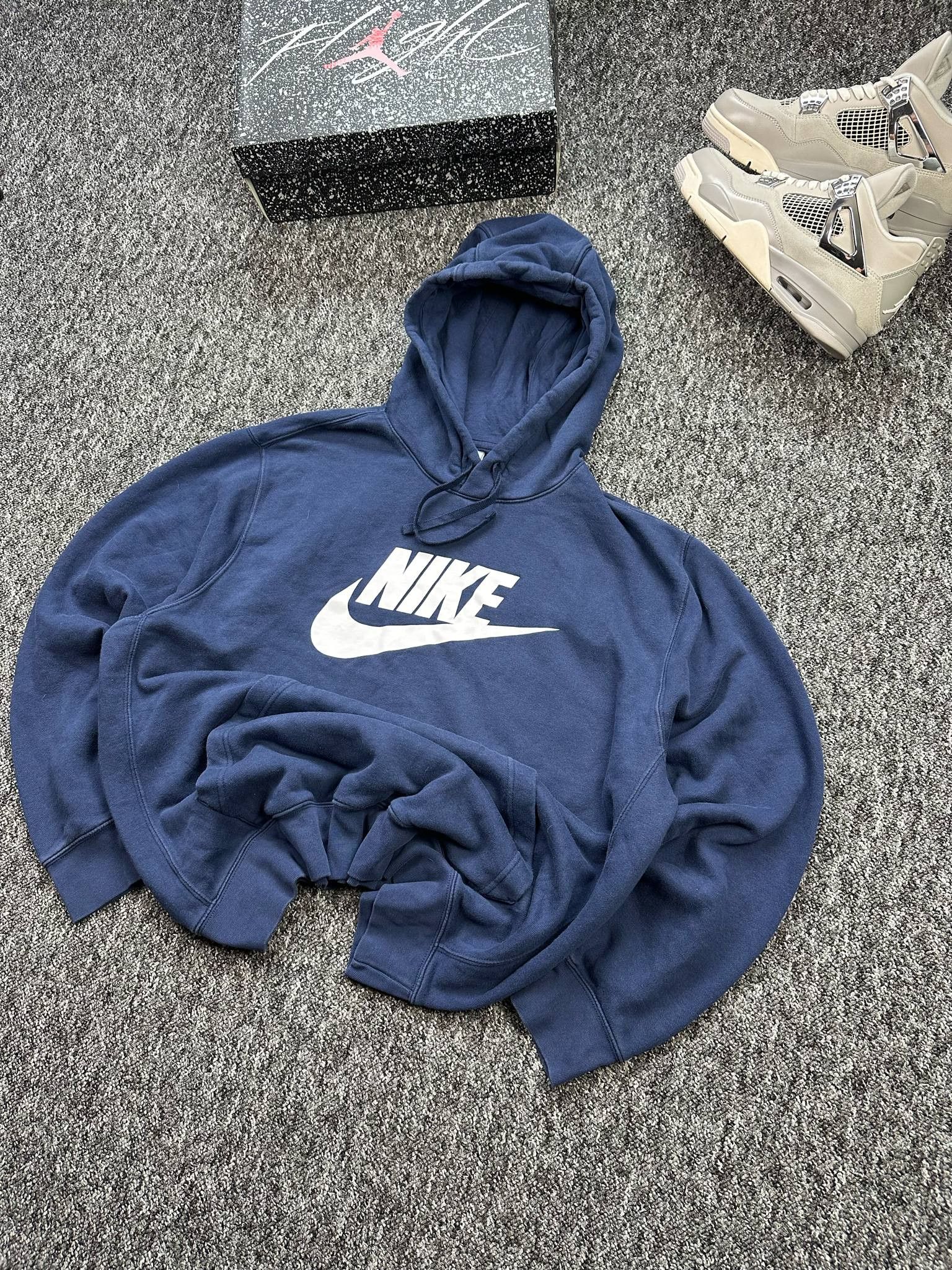 Nike × Vintage Sweatshirts Hoodie Nike Big Logo Oversize Boxy skate y2k 00s Size US XL / EU 56 / 4 - 2 Thumbnail