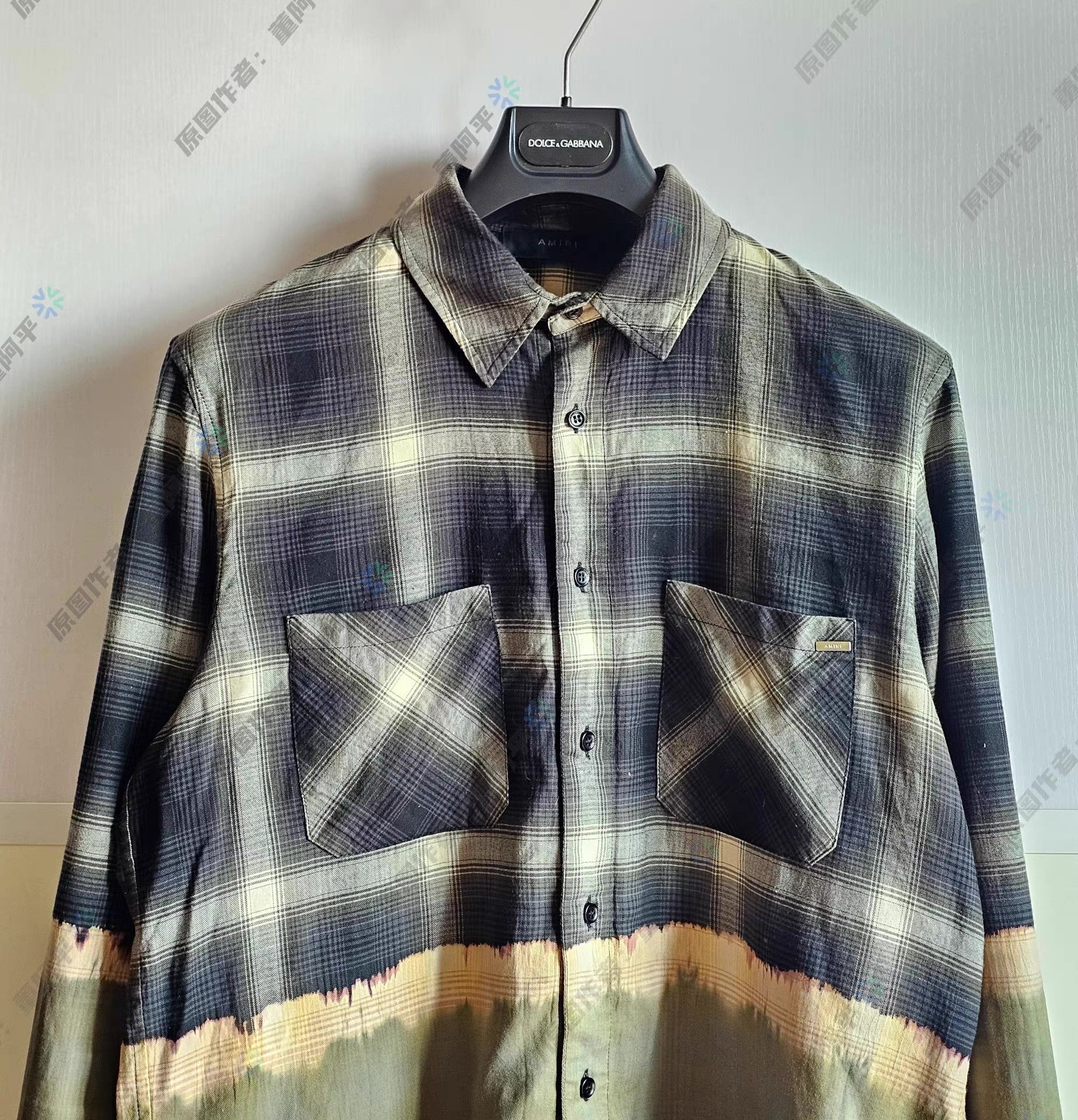 Amiri AMIRI Plaid Gradient Tie-Dye Shirt. Q4 Size US L / EU 52-54 / 3 - 2 Thumbnail