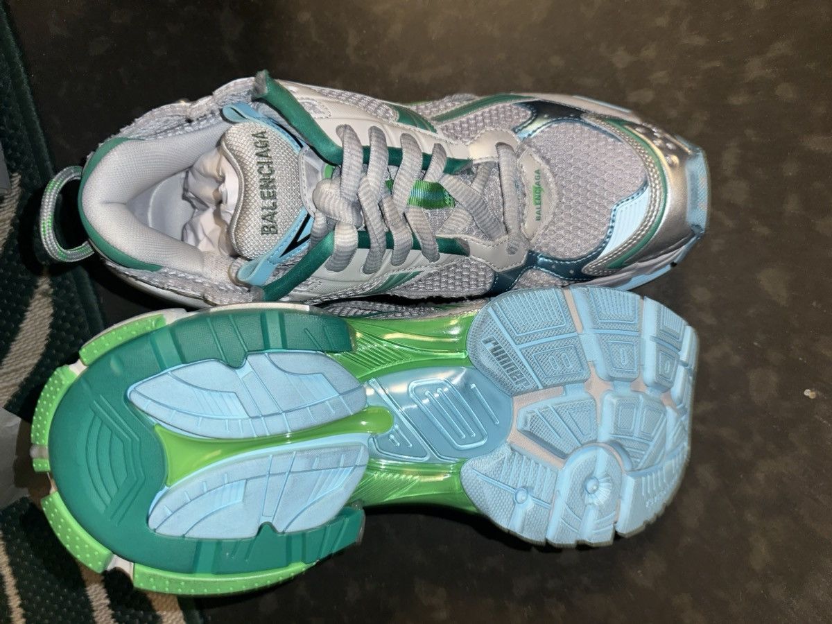 Balenciaga Balenciaga Grey/Green Runners Size US 10.5 / EU 43-44 - 4 Thumbnail