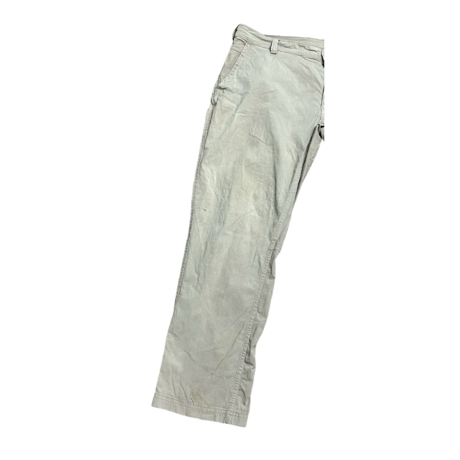 CO Duluth Trading Co Mens Standard Fit Pants 38x30 Light Brown Khaki Canvas Straight Leg Regular Rise Inseam 30 Fr Mens Pants Regular Brown Size US 38 / EU 54 - 2 Thumbnail