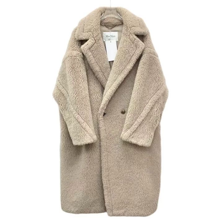 Max Mara Maxmara Teddy Alpaca Fur Double-Breasted Coat Size S / US 4 / IT 40 - 1 Thumbnail