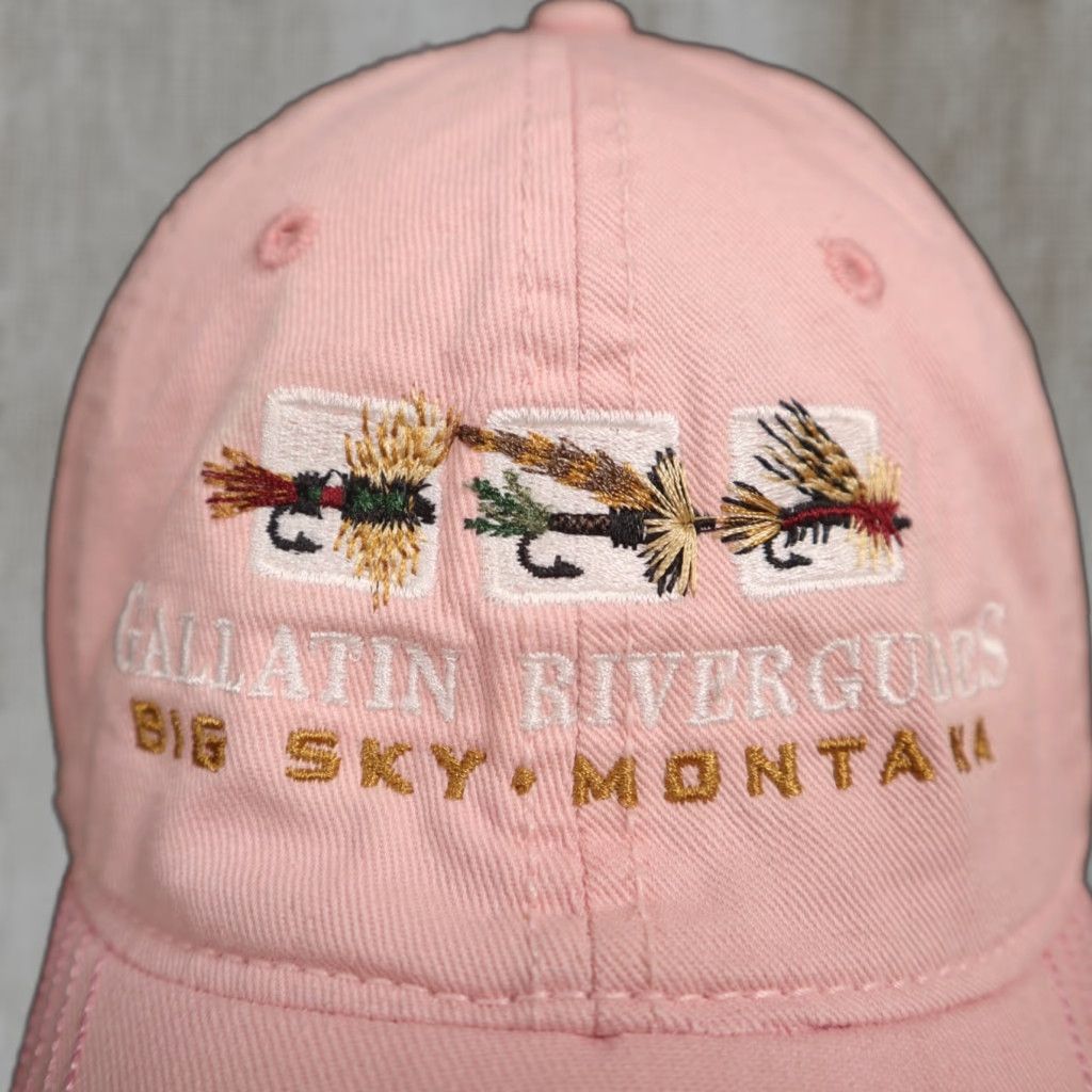 Vintage Fishing Hat Gallatin River Guides Big Sky Montana Pink Cap Adult Adjustable Pink Hat Unisex Adults Baseball Cap Cotton 100 % Casual Outdoors Boys Mens Size ONE SIZE - 1 Thumbnail