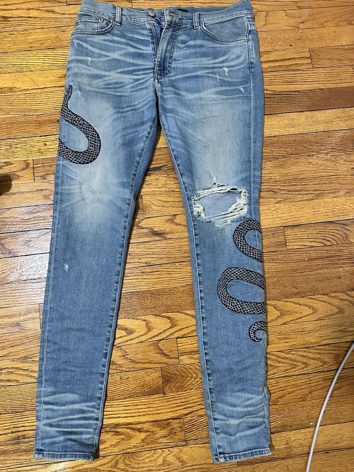 Amiri Snake Denim Jeans