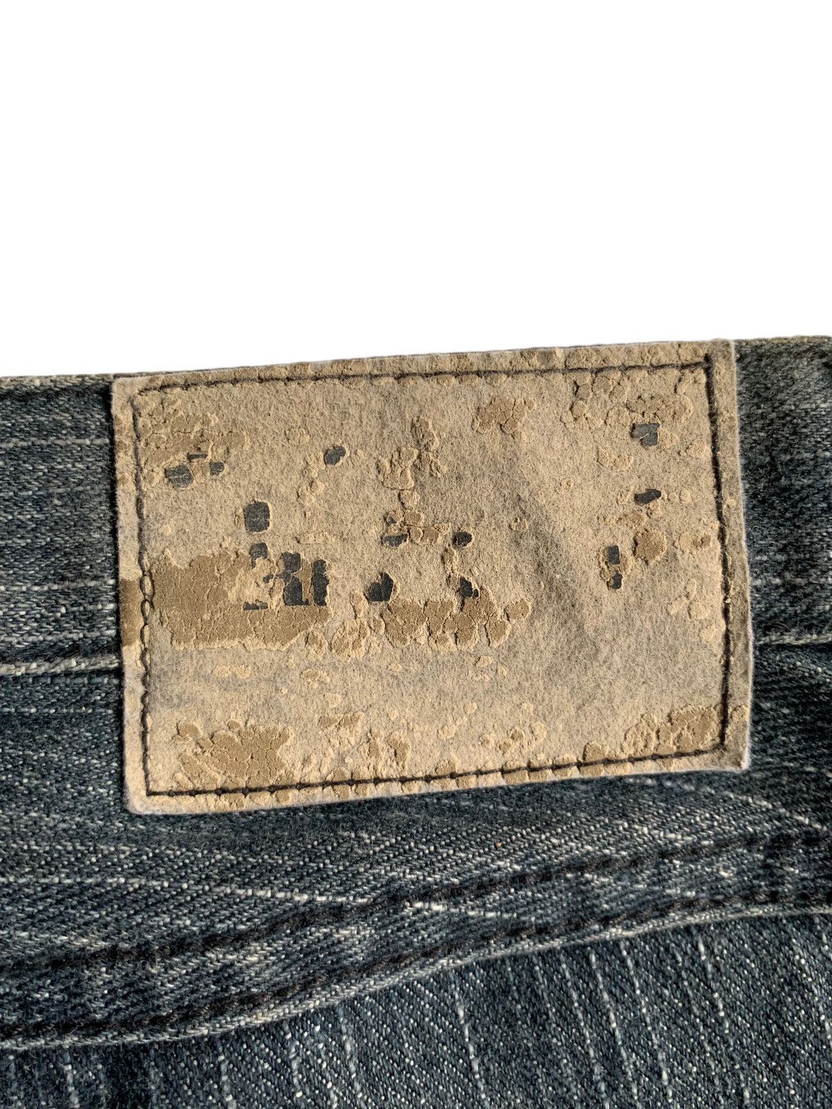 If Six Was Nine Sex Pot Revenge Skull Punk Bondage Style Distressed Denim☠️🎌 Size US 33 - 13 Thumbnail