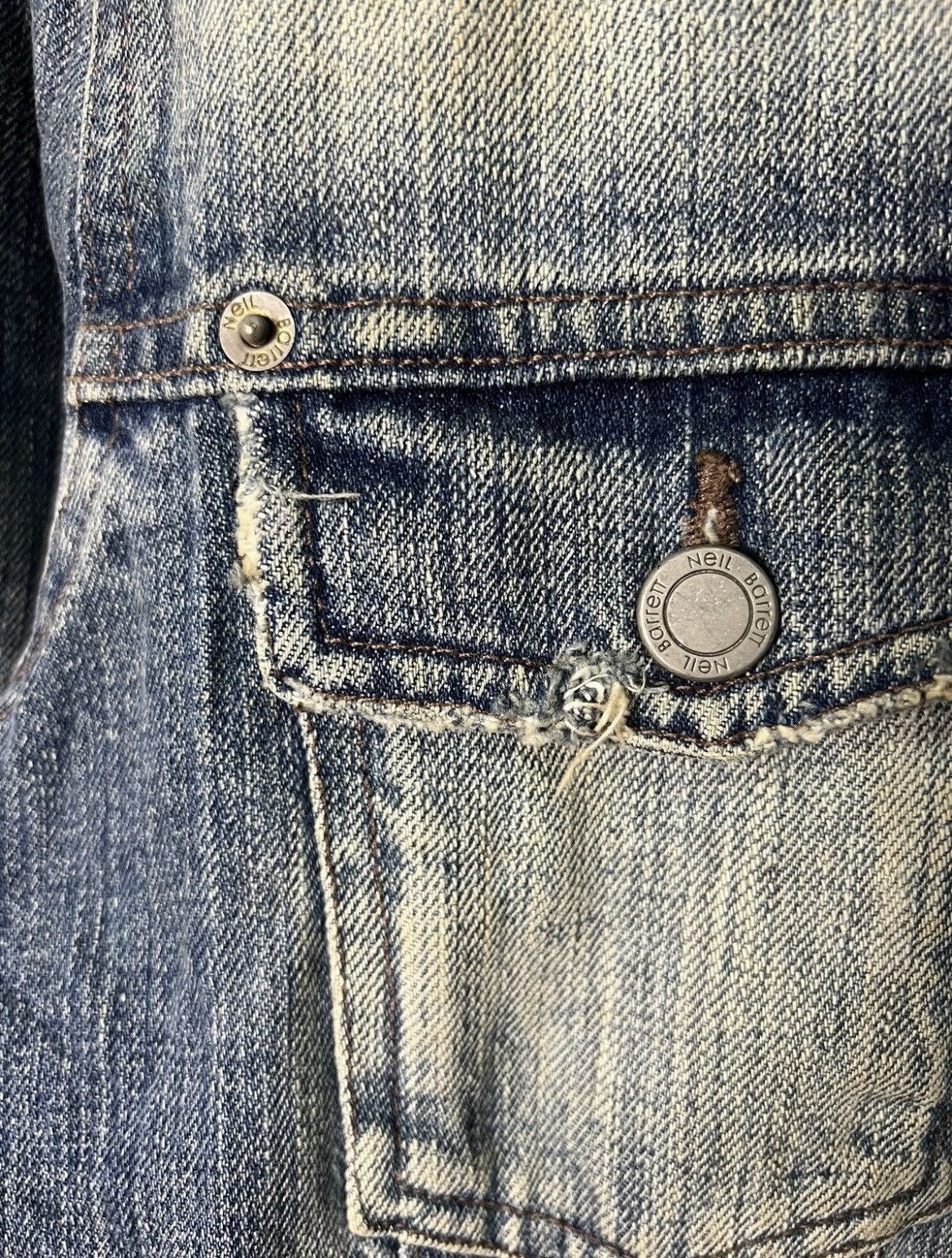 Neil Barrett 🔥Rare Neil Barret Made in Italy Denim Jacket Size US S / EU 44-46 / 1 - 8 Thumbnail