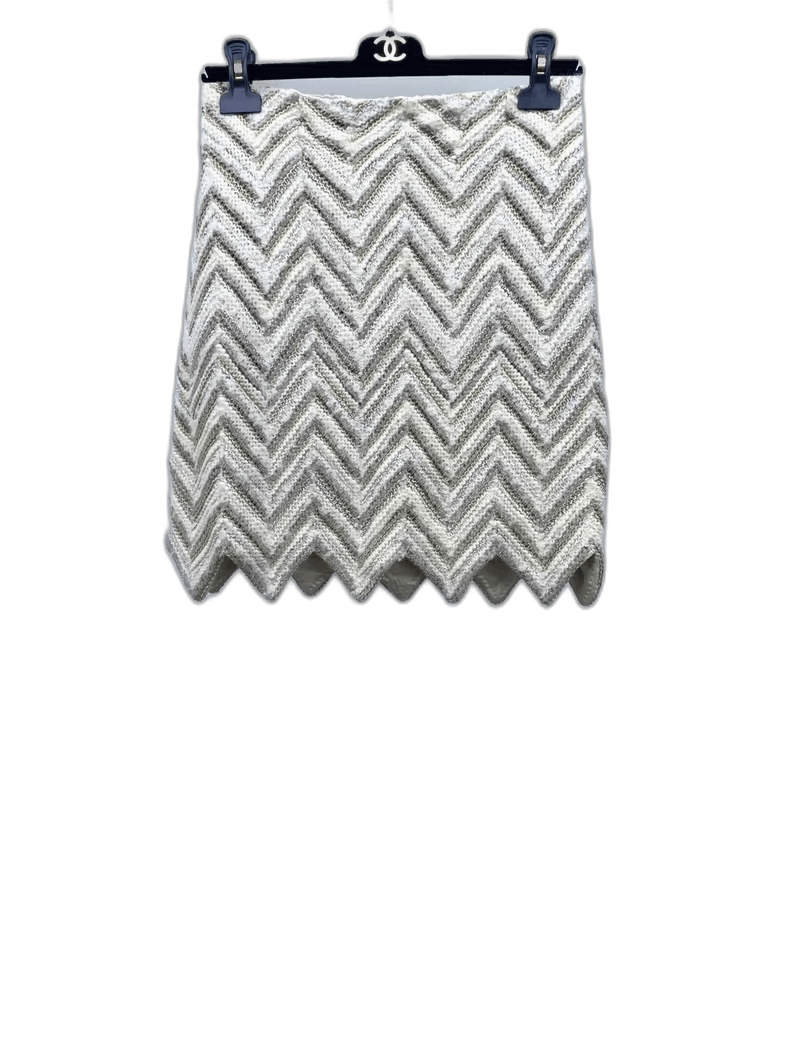 Chanel Chanel Chevron Woven Skirt Size 36 Size 36" / US 14 / IT 50 - 1 Thumbnail