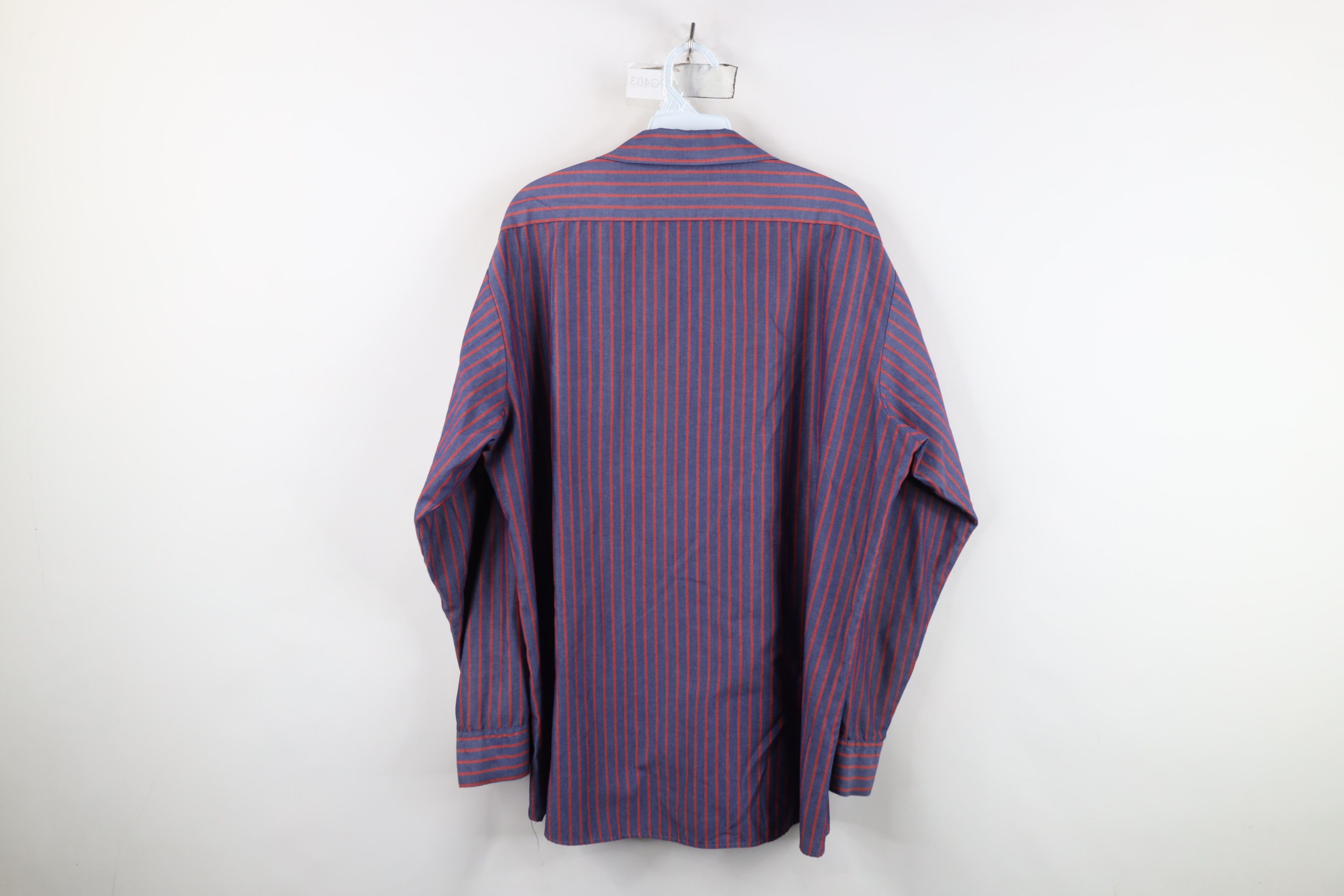 Vintage Vintage 90s Streetwear Striped Workwear Mechanic Shirt Size US L / EU 52-54 / 3 - 12 Thumbnail