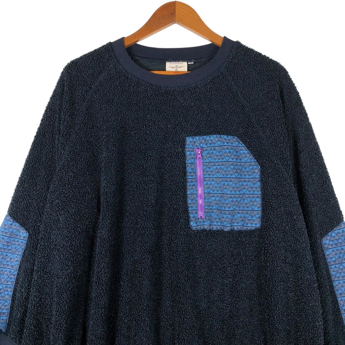 Vintage TITICACA Native Design Fleece Sweatshirt Size US M / EU 48-50 / 2 - 2 Thumbnail
