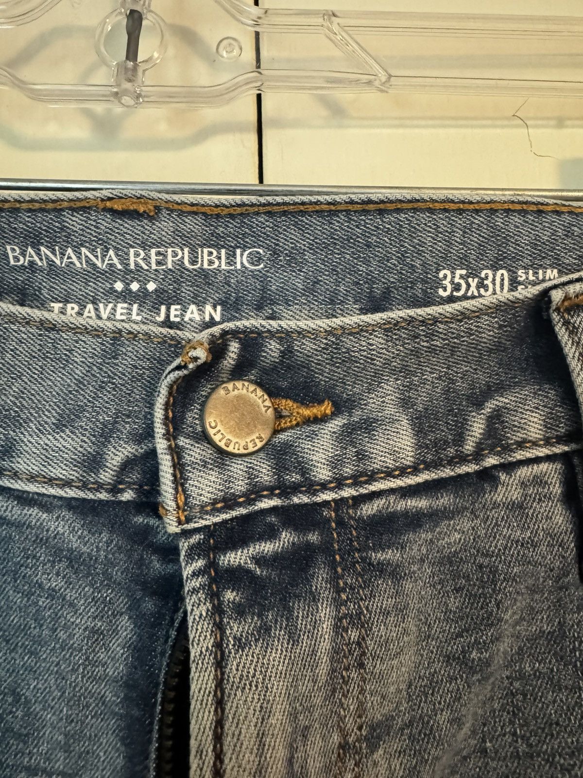 Banana Republic Banana Republic Travel Jean Light Wash 35x30 Slim Size US 35 - 3 Thumbnail