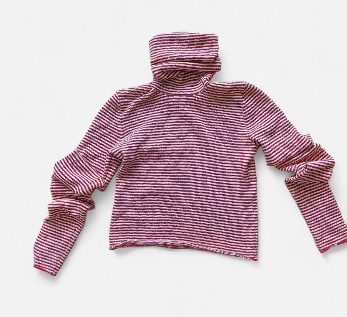 Other Ilana Blumberg red Stripey Double Snood Sweater Size L / US 10 / IT 46 - 1 Thumbnail