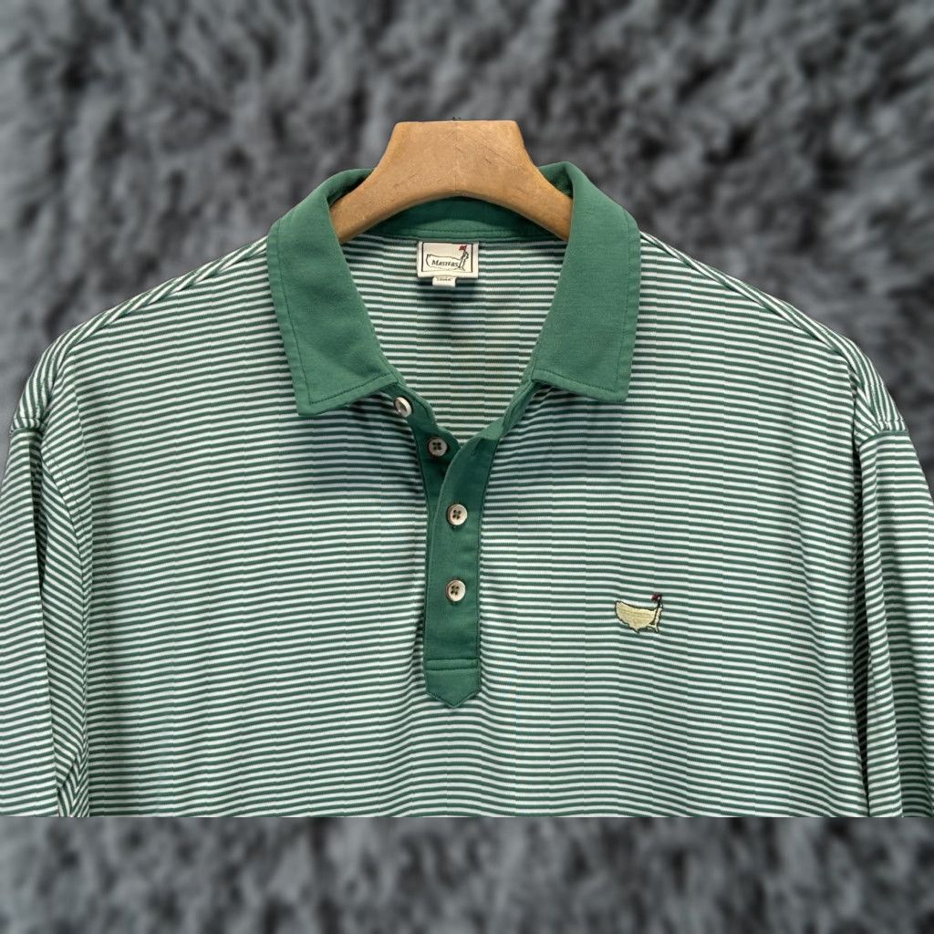 Vintage VINTAGE Masters Golf Striped Polo Shirt Men’s XL Green Augusta Cotton Preppy Size US XL / EU 56 / 4 - 1 Thumbnail
