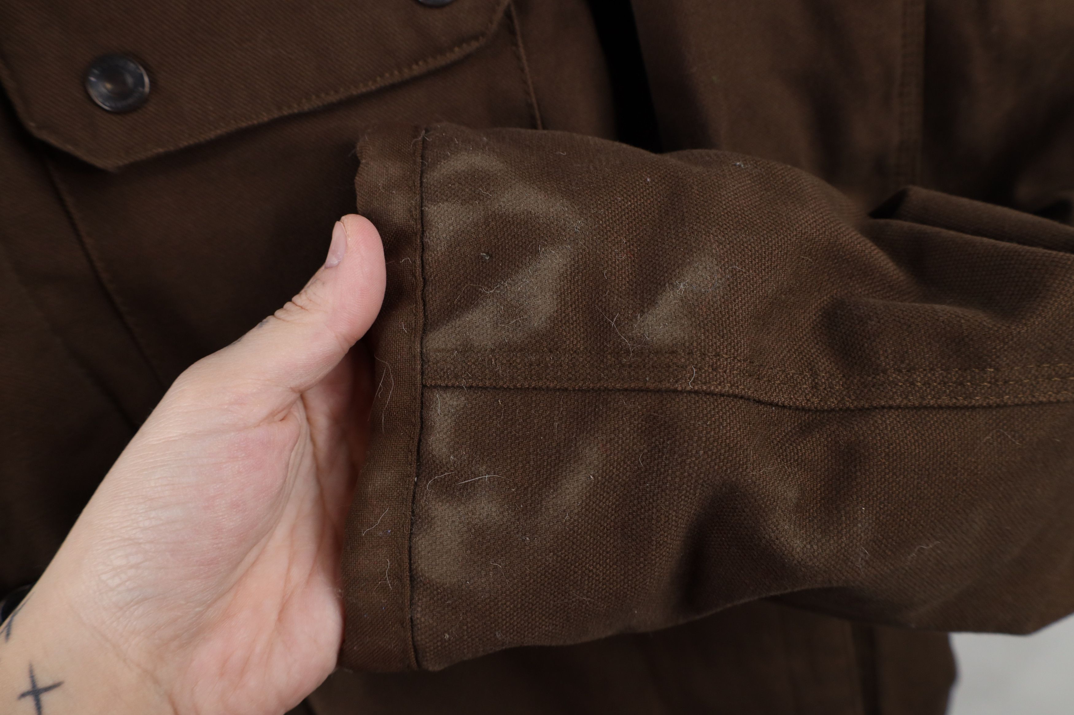 Vintage Vintage Y2K Streetwear Fleece Lined Canvas Hooded Jacket Size US XXL / EU 58 / 5 - 4 Thumbnail