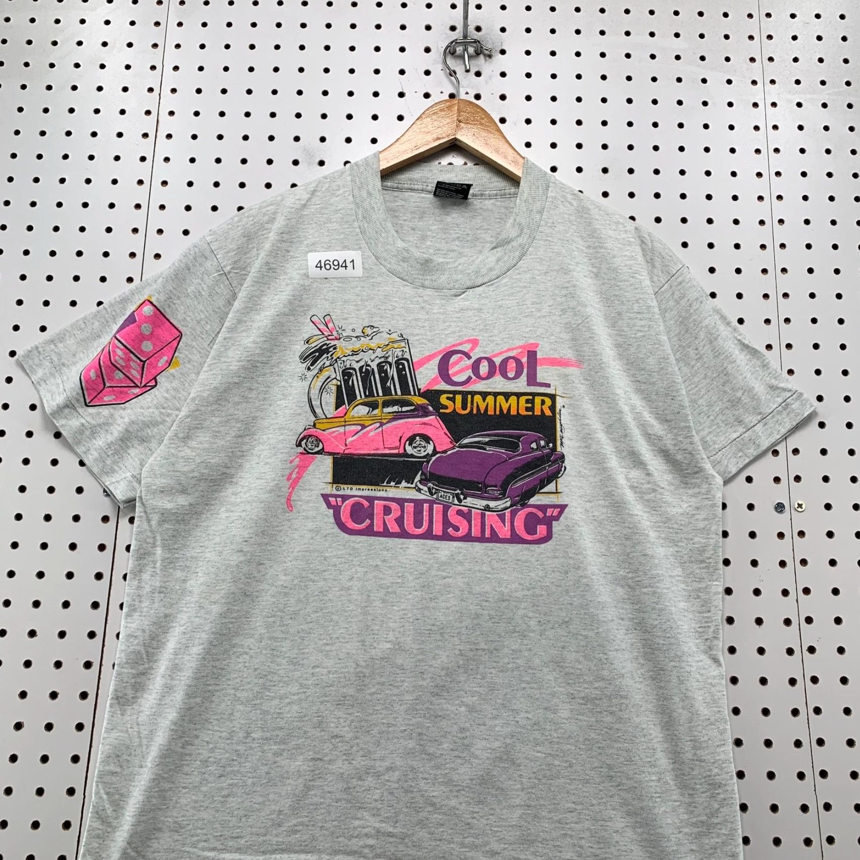 Vintage VINTAGE 90s Classic Car T Shirt Mens L Gray United States 90s Theme Cars Screen Stars Casual Crew Neck Short Sleeve Cotton Graphic Print Size US L / EU 52-54 / 3 - 4 Thumbnail