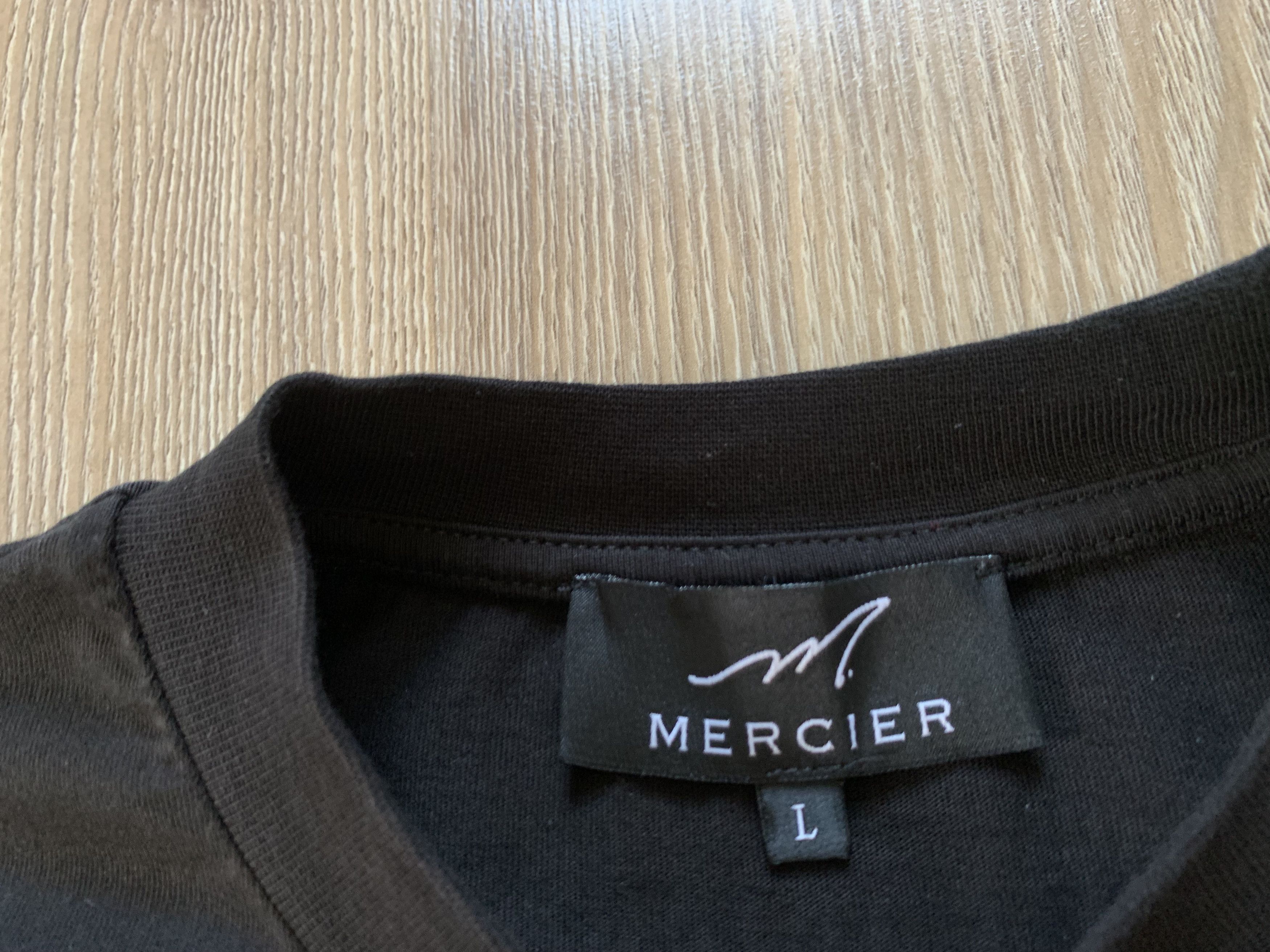 Baume & Mercier Mercier Mens Cotton Black Embroidered Big Logo T Shirt Size US L / EU 52-54 / 3 - 8 Thumbnail