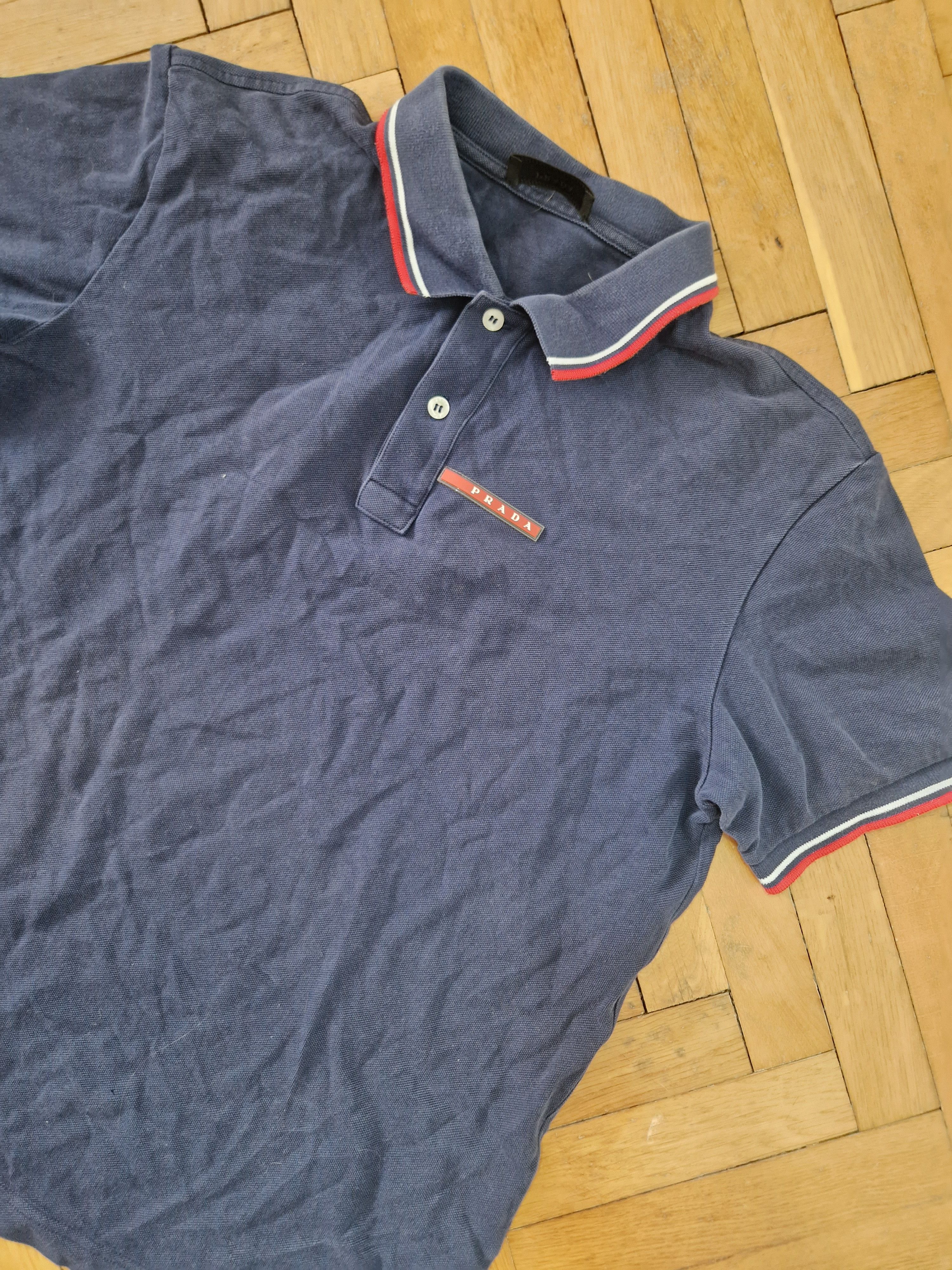 Prada Prada navy polo t-shirt Size US XL / EU 56 / 4 - 7 Thumbnail