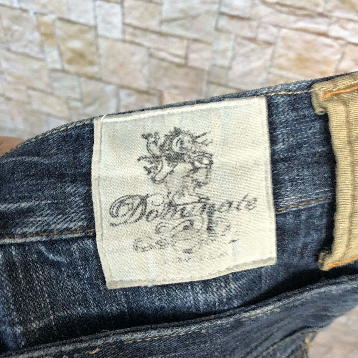 Japanese Brand DL Dominate faded double waist Distressed Denim Pants #A432 Size US 30 / EU 46 - 17 Thumbnail
