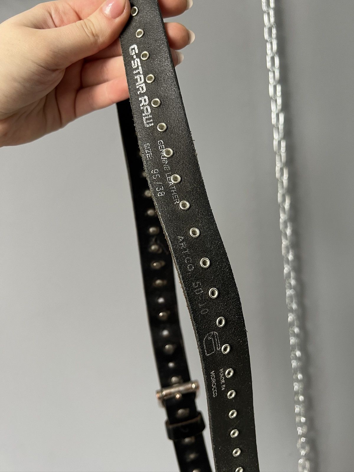 G-Star G star Raw leather black gothic opium archive belt Size ONE SIZE - 6 Thumbnail