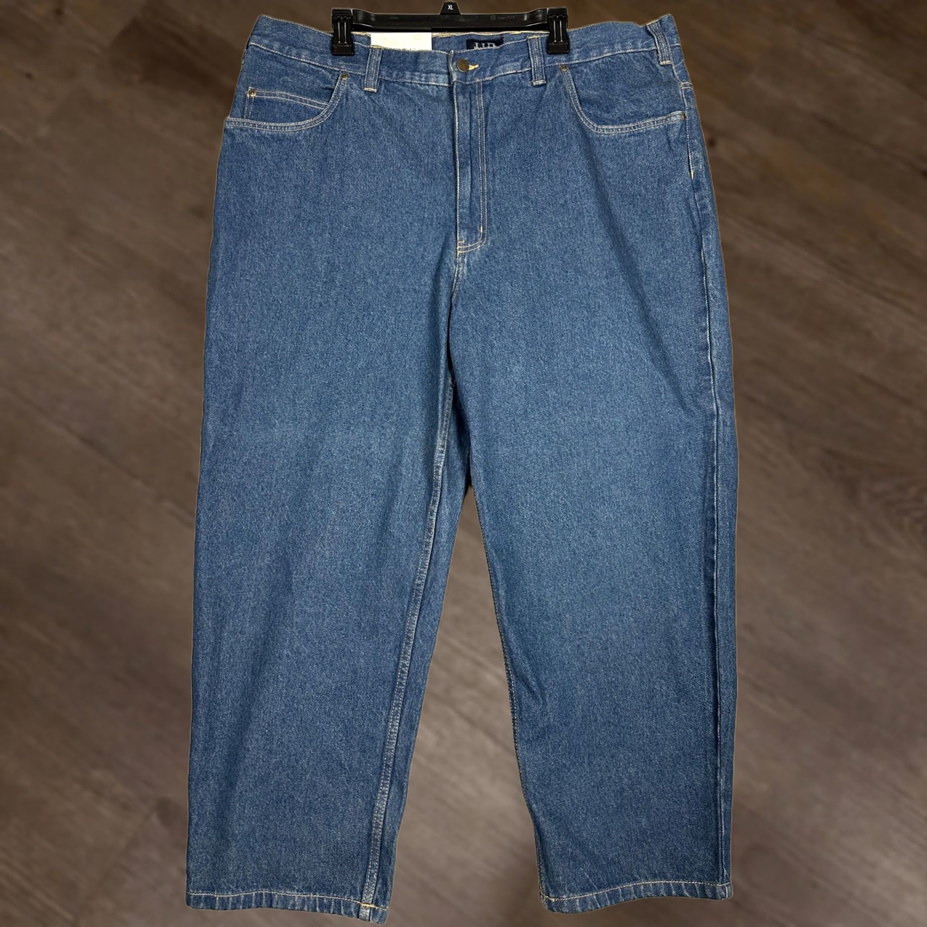 Vintage Harbor Bay Jeans Mens 44x28 Loose Fit Tapered Leg Blue Denim 5-Pocket Pocket Outdoor NEW Size US 44 / EU 60 - 1 Thumbnail