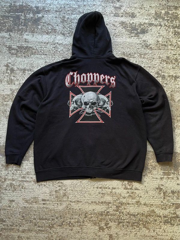 Fruit Of The Loom West Coast Choppers x Fruit of the Loom Skulls Zip Hoodie Size US XXL / EU 58 / 5 - 1 Thumbnail