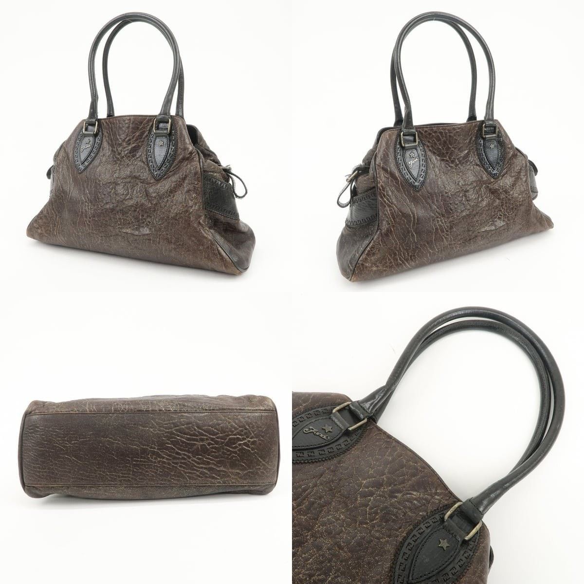 Fendi Fendi Etnico Leather Tote Brown Size ONE SIZE - 3 Thumbnail