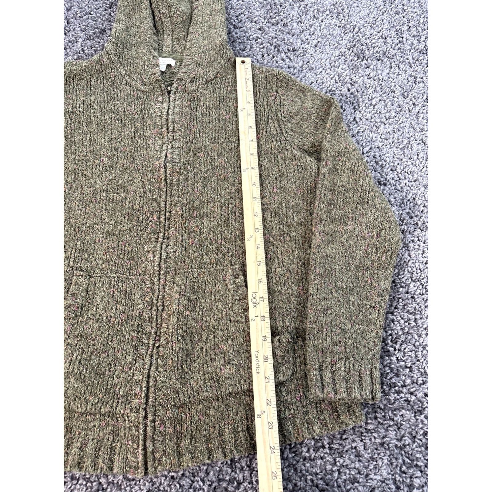 Charter Club Charter Club Cardigan Sweater Womens 1X Green Wool Knit Full Zip Knit Wool Cardigan 1X Womens Green Full Zip Size XL / US 12-14 / IT 48-50 - 2 Thumbnail