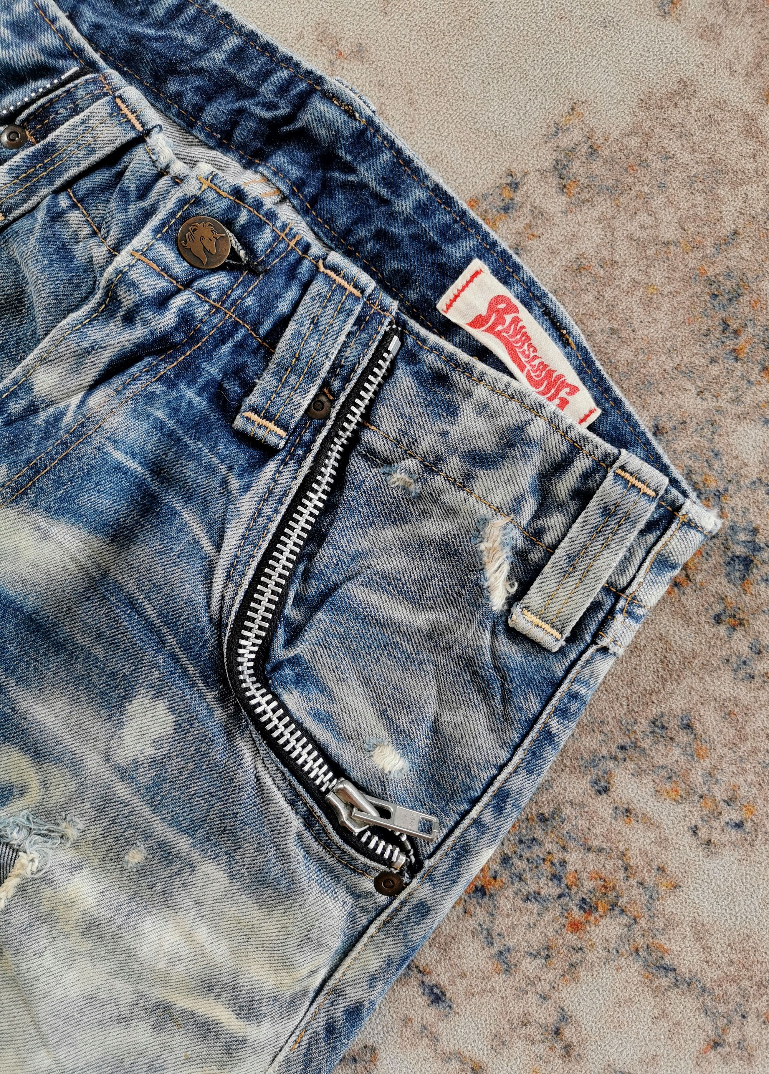 Alternative Apparel Japanese Brand R.N.A Inc Bleach Distressed Jeans Size US 30 / EU 46 - 10 Thumbnail