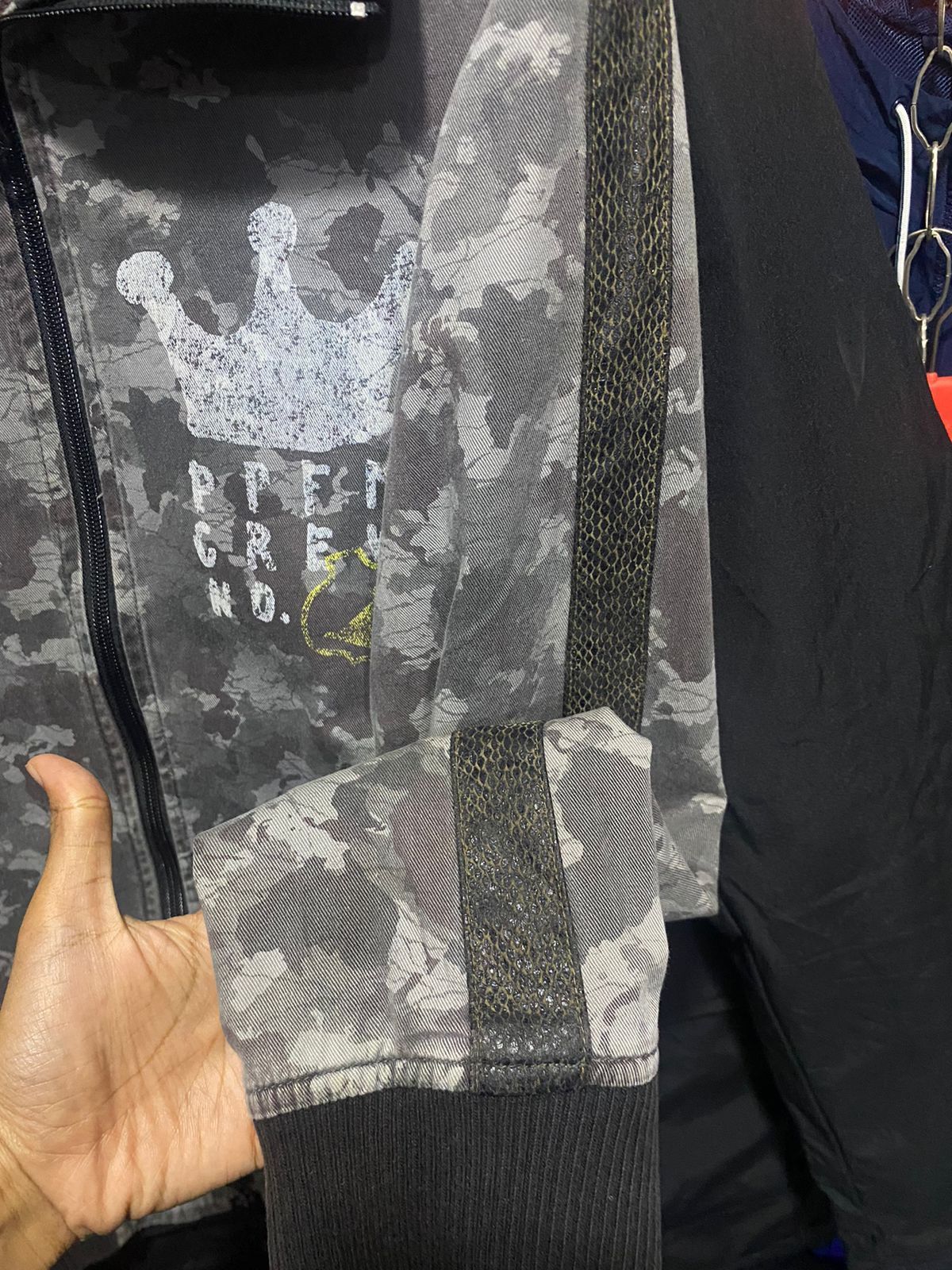 If Six Was Nine × Japanese Brand × PPFM Vintage PPFM Taped Snake Skin Bomber Camo Size US L / EU 52-54 / 3 - 7 Thumbnail