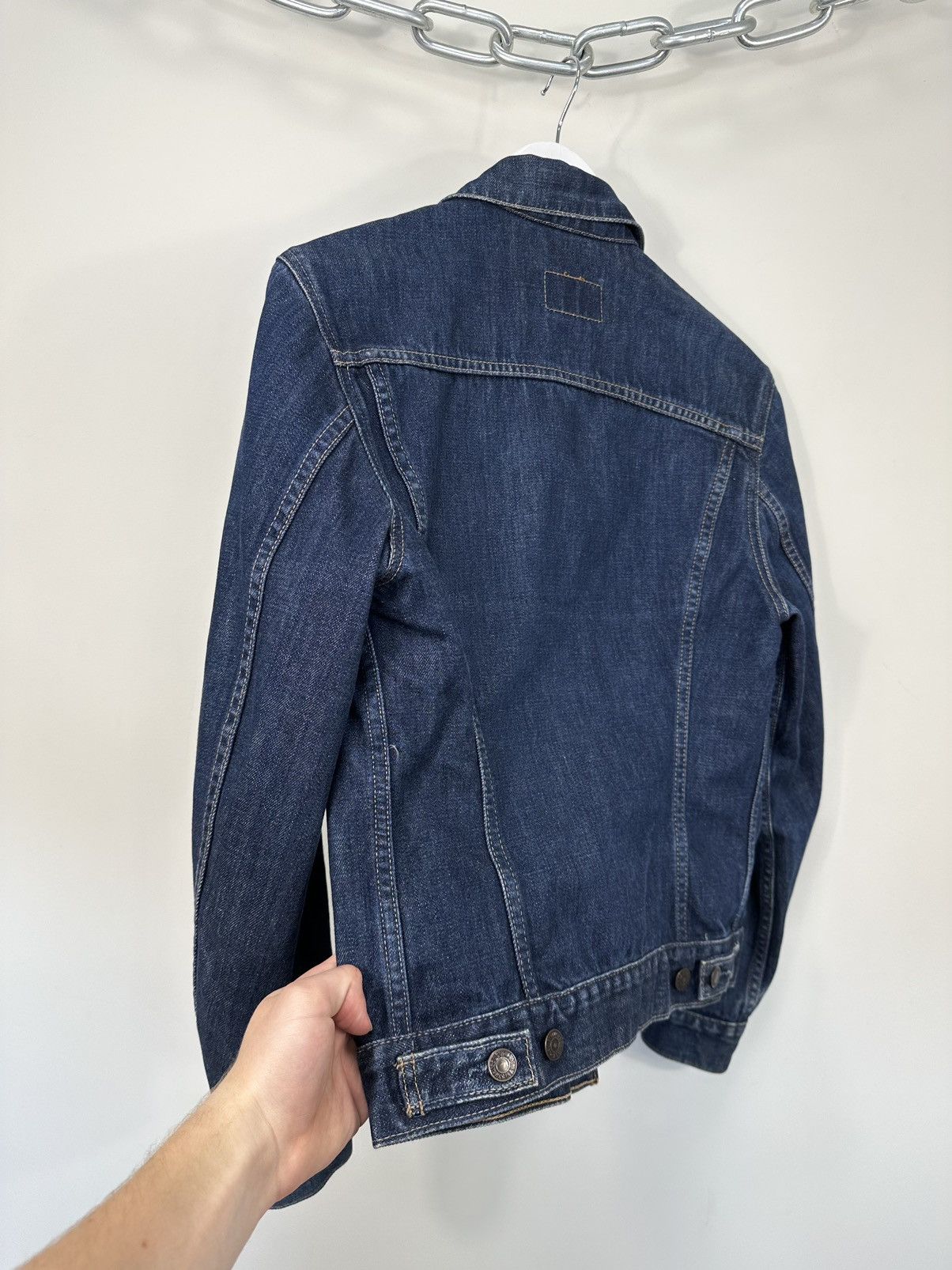 Levi's Vintage 90s Levi's Washed USA Denim Racing Bomber Jacket Size US S / EU 44-46 / 1 - 10 Thumbnail