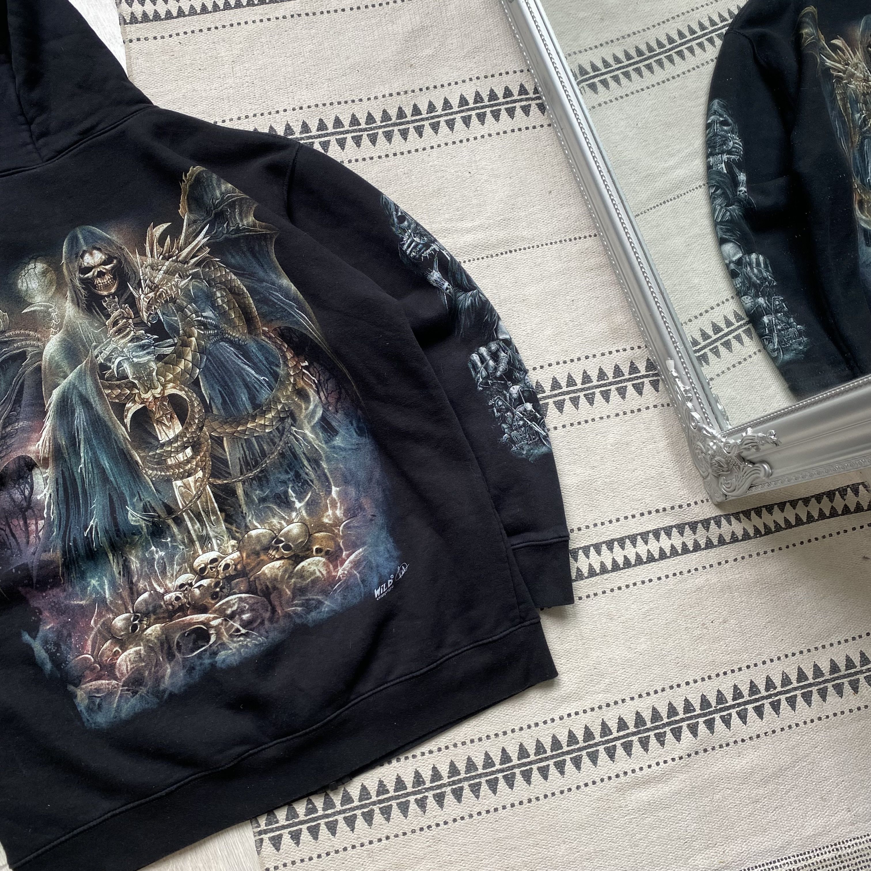 Affliction ☠️ Vintage Rock Skulls zip hoodie Horror Wild Affliction Size US M / EU 48-50 / 2 - 13 Thumbnail
