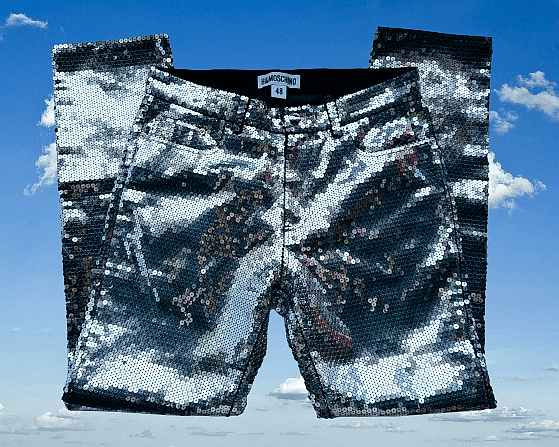 Moschino Silver sequin pants Size US 32 / EU 48 - 4 Thumbnail