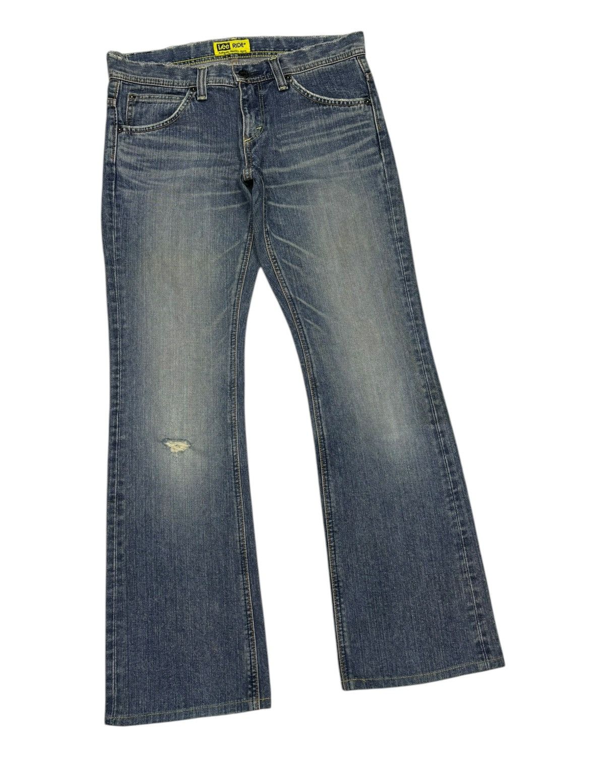 If Six Was Nine Flare Jeans Lee Rider Bootcut Denim Jeans Size 32" / US 10 / IT 46 - 3 Thumbnail