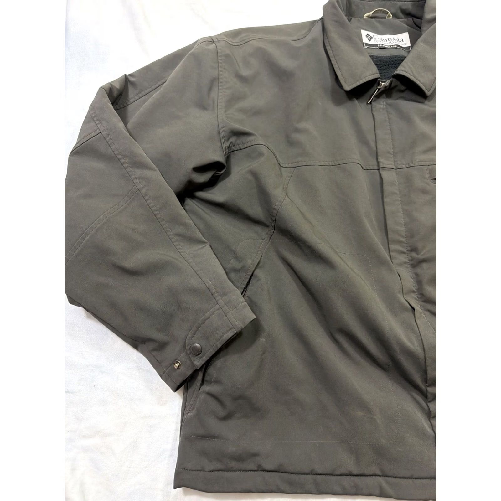 Vintage Columbia Bomber Jacket Softshell Gray Lined Full Zip Men 2XL Size US XXL / EU 58 / 5 - 3 Thumbnail