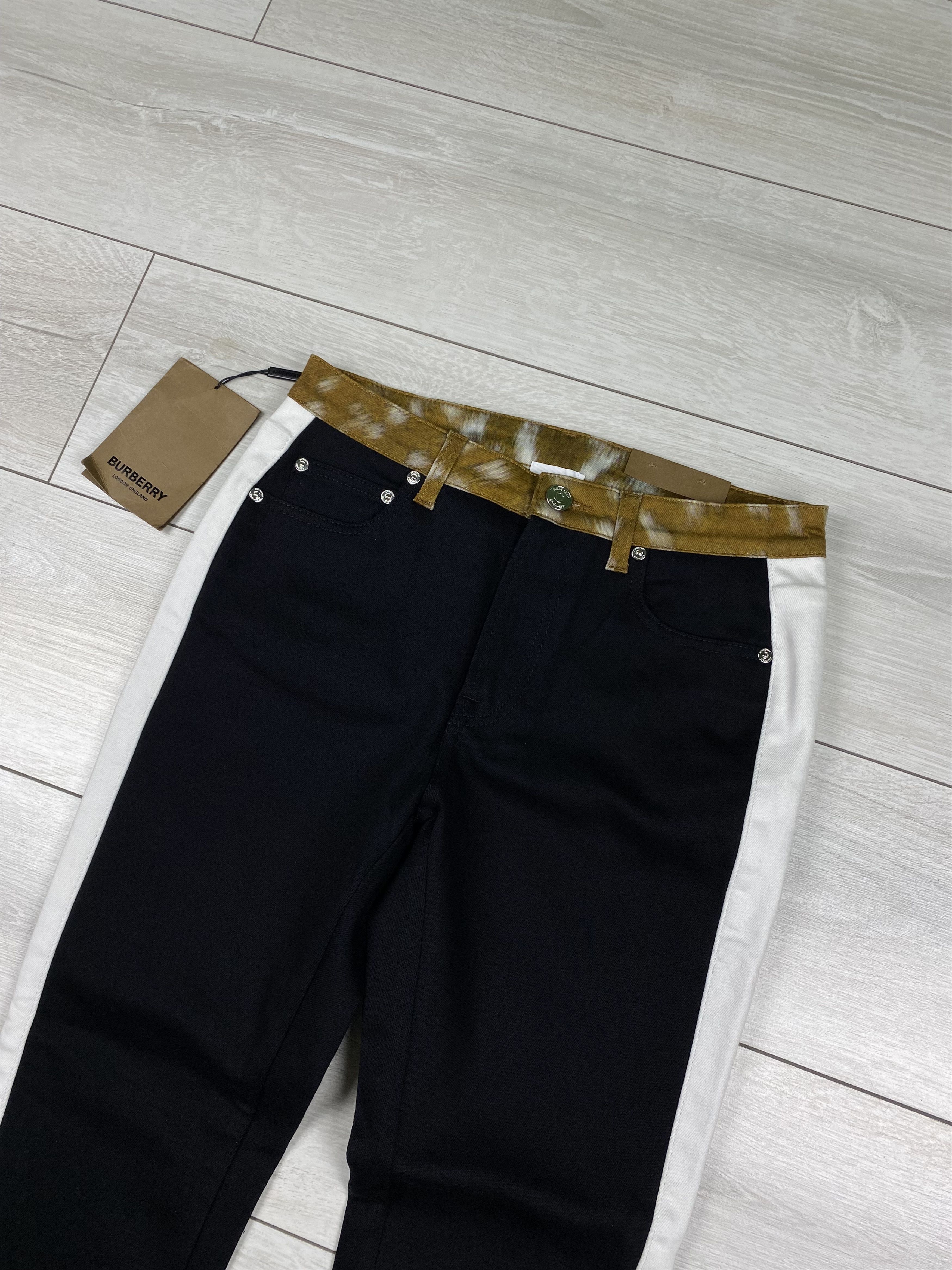 Burberry Burberry Black Denim Deer Bambi Print Trim Skinny Jeans Size 28" / US 6 / IT 42 - 10 Thumbnail