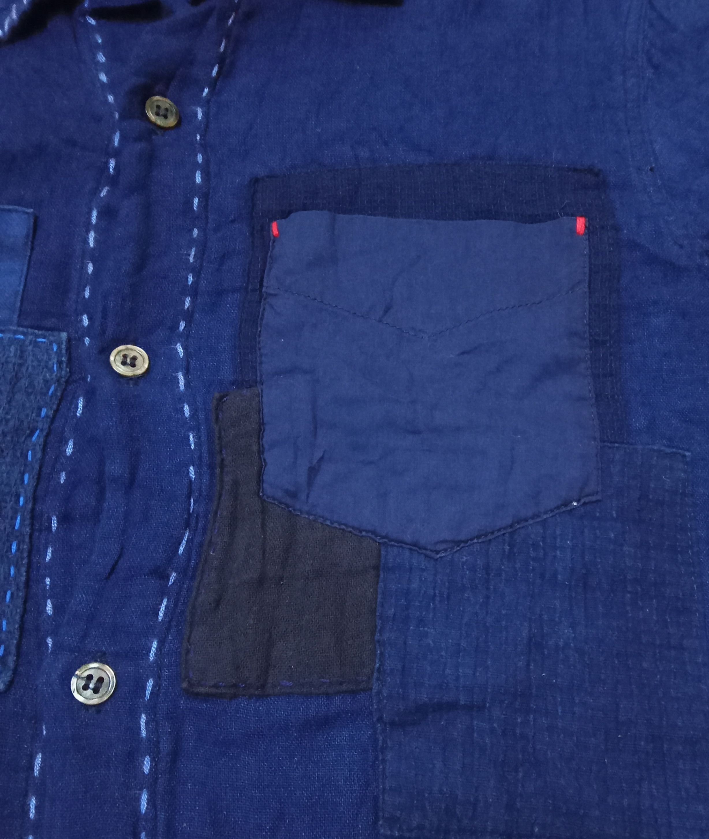 Japanese Brand Chiang Mai Deluxe Gaijin Made Rare Patchwork Design Shirt Size US S / EU 44-46 / 1 - 8 Thumbnail