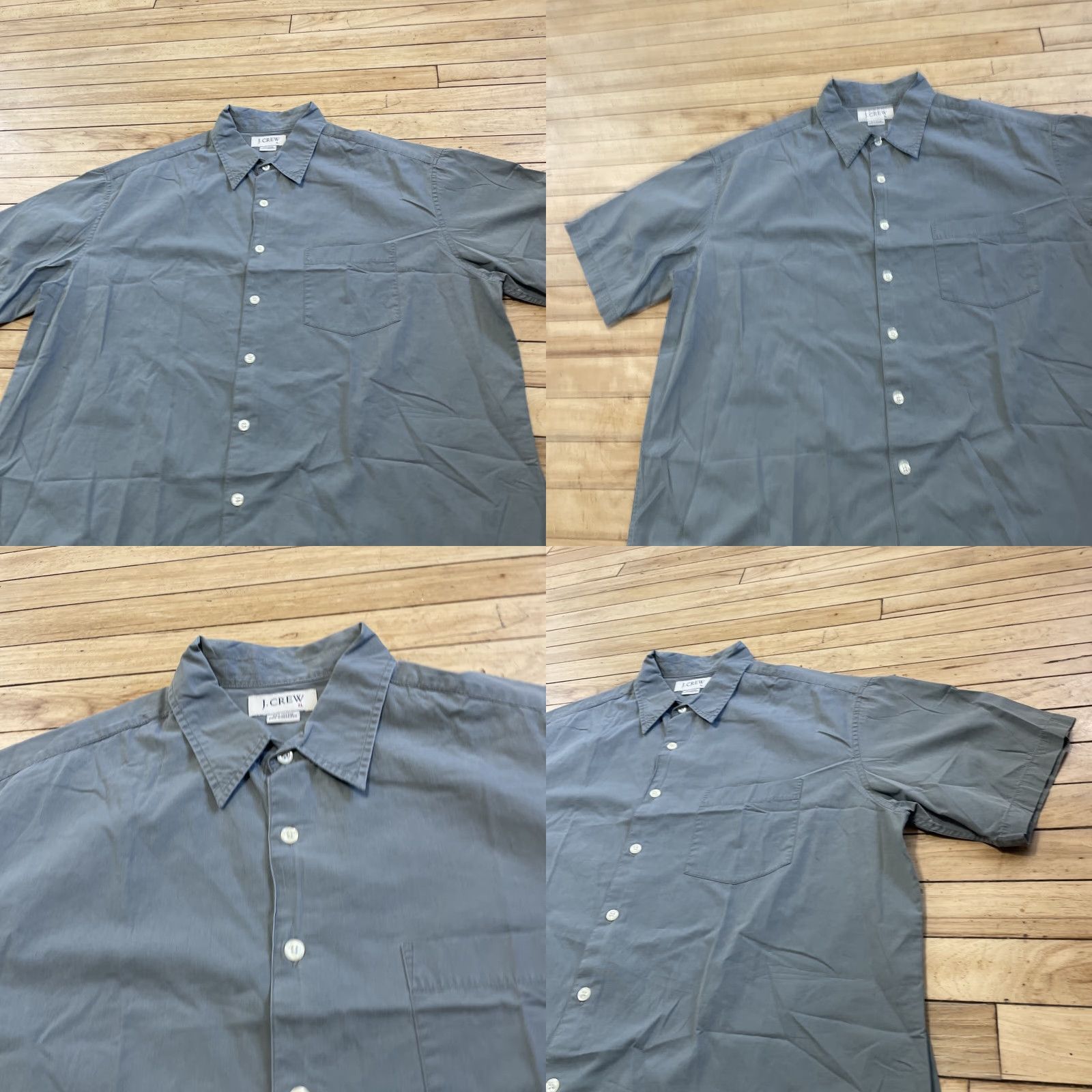 J.Crew VINTAGE J. Crew Shirt Men XL Green Button Light Twill Safari Pocket Classic Cotton Camp Shirt Size US XL / EU 56 / 4 - 9 Thumbnail