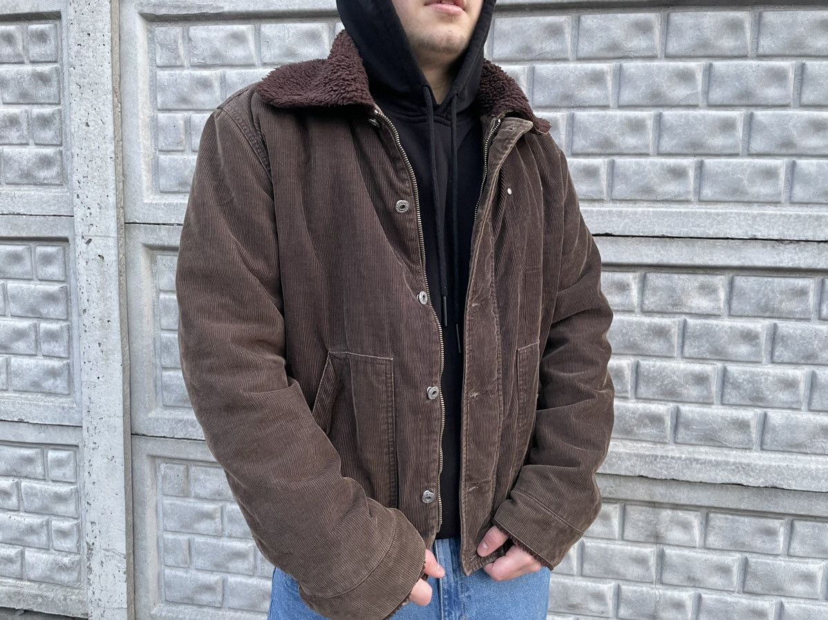 image of Diesel Jacket Sherpa Vintage Velvet Corduroy Retro Нуре У2К in Brown, Men's (Size Large)
