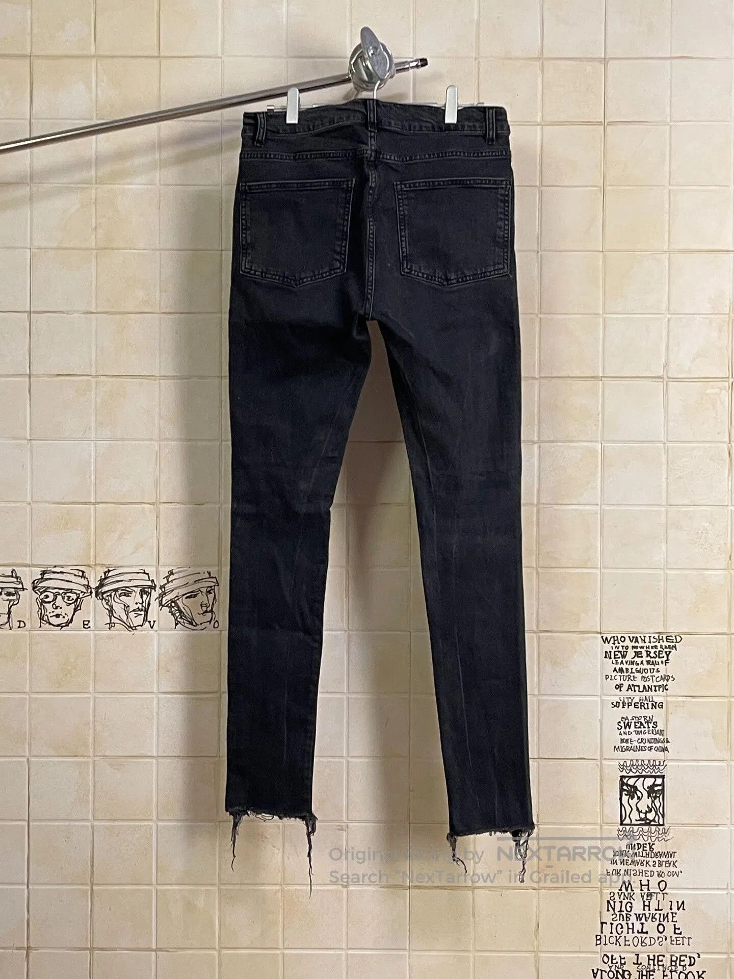 Askyurself Silver Accent Destroyed Denim Pants. Size 28" / US 6 / IT 42 - 2 Thumbnail