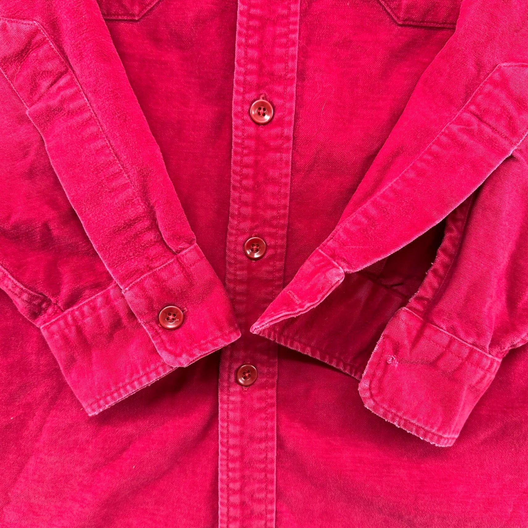 Vintage VINTAGE L.L. Bean Shirt Mens 17 Red Button-Up Long Sleeve Flannel USA 90s Thread: Button, Casual, Cotton, Solid, Capable: 90s, USA Size XXL / US 16-18 / IT 52-54 - 2 Thumbnail