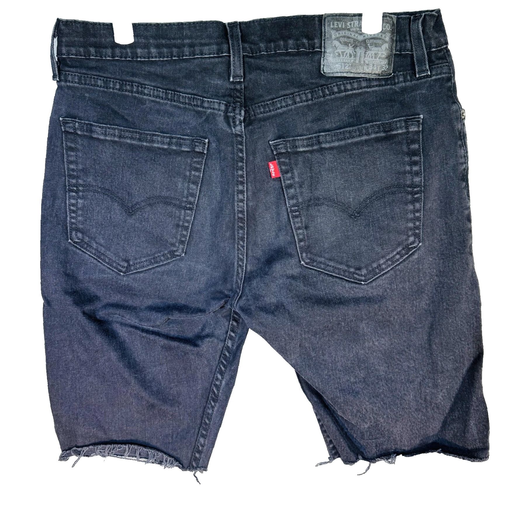 Levi's Levi's 512 Shorts Slim Bermuda Denim Gray Charcoal Wash 34 Inseam 10 Zip Mens Shorts Size US 34 / EU 50 - 5 Thumbnail