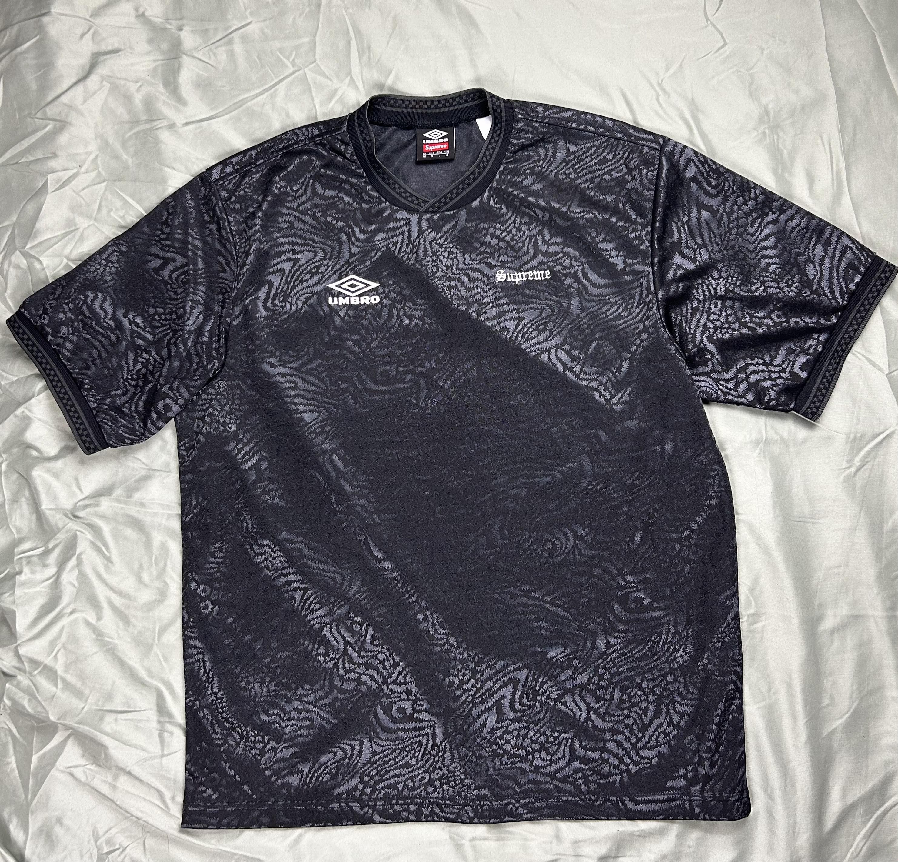 supreme Jacquard Soccer Jersey M BLACK