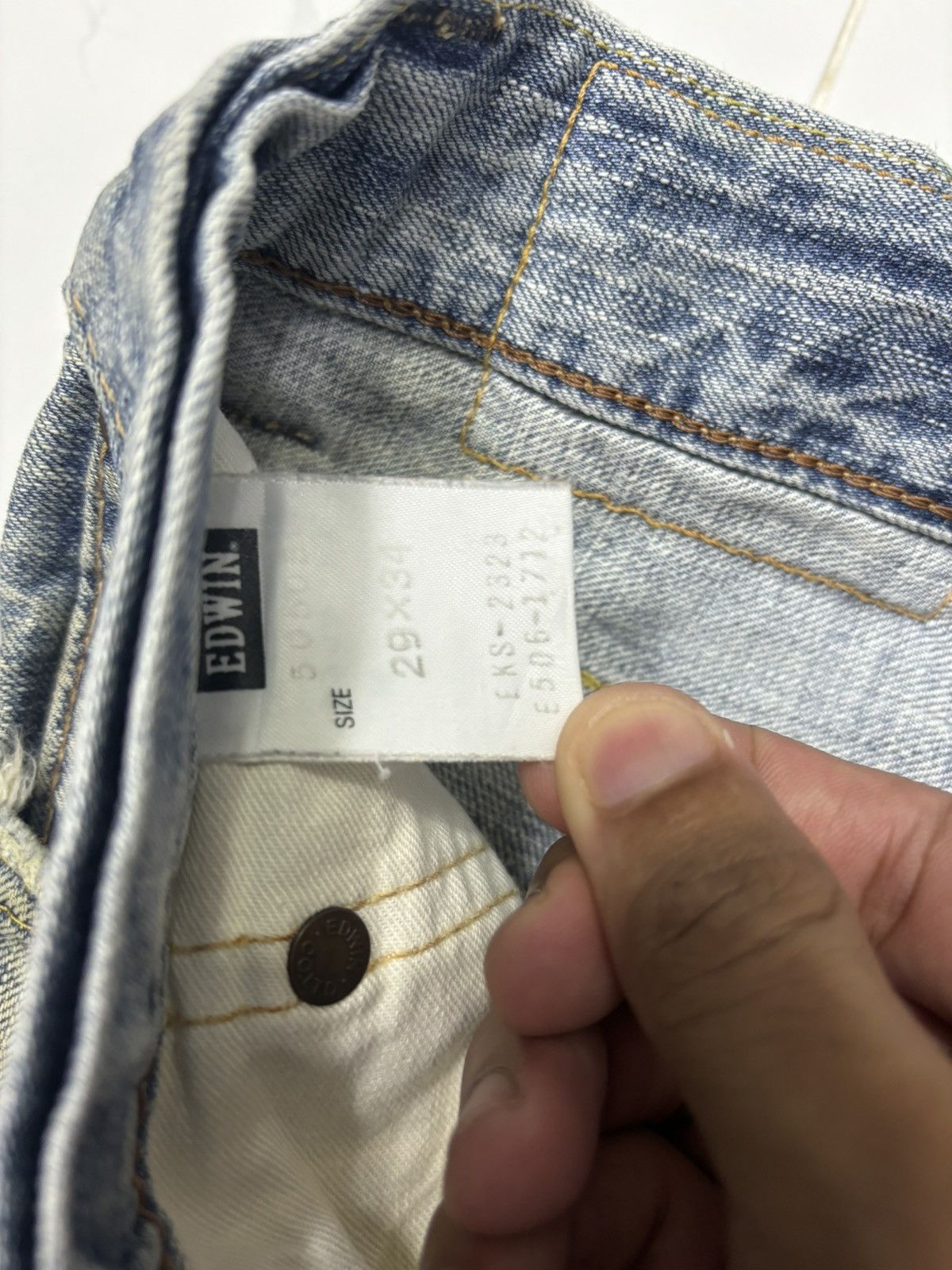 Edwin 🔥EDWIN 505z BAGGY JEANS DISTRESSED DENIM SELVEDGE JEANS Size US 32 / EU 48 - 11 Thumbnail