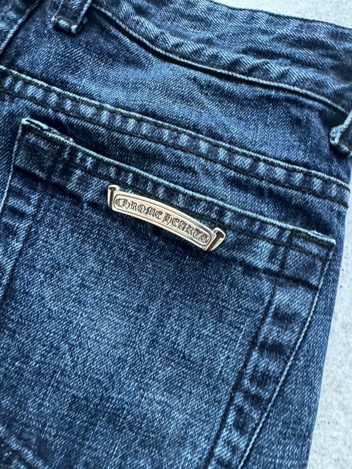 Chrome Hearts Chrome Heart Blue Levi Cross Patch Shorts Size 24" / US 00 / IT 34 - 9 Thumbnail